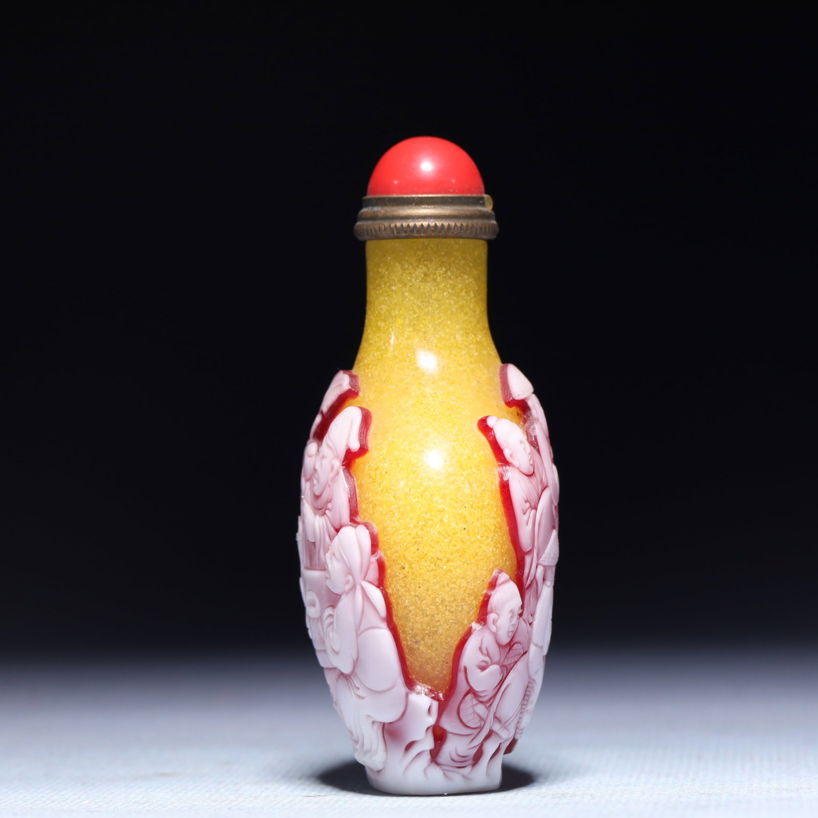 An Exquisite Glass Figure Pattern Snuff Bottle - 7
