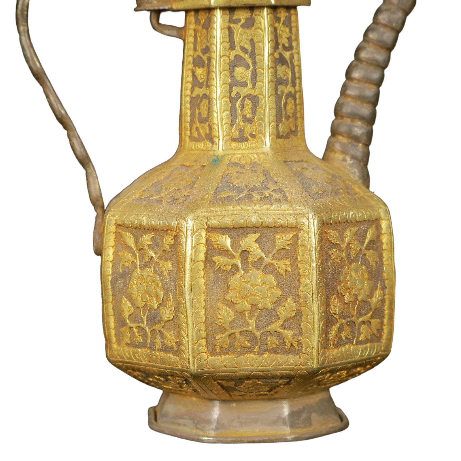 An Exquisite Gilt Silver Lotus Pattern Ewer - 3
