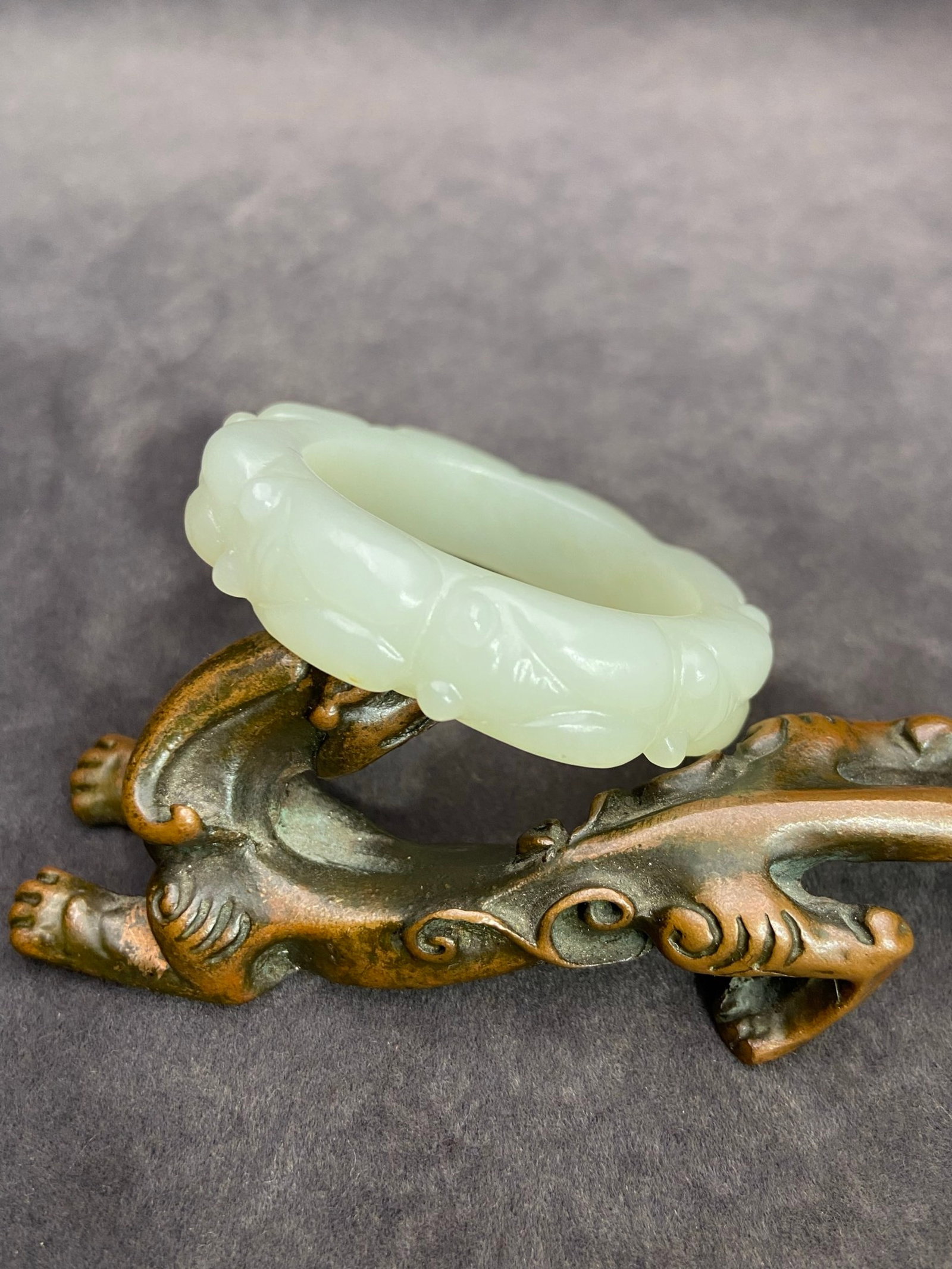 An Exquisite White Jade Cicada Pattern Pendant - 4
