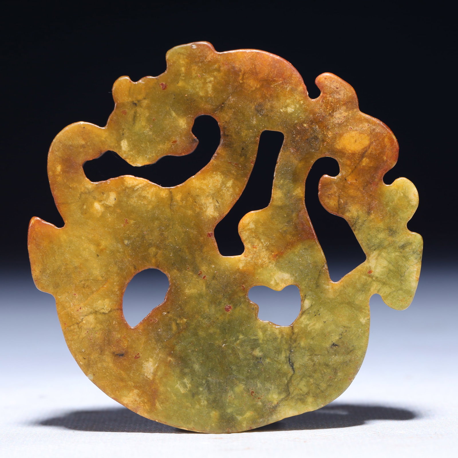 An Exquisite Archaic Jade Chi-Dragon Pattern Pendant - 3