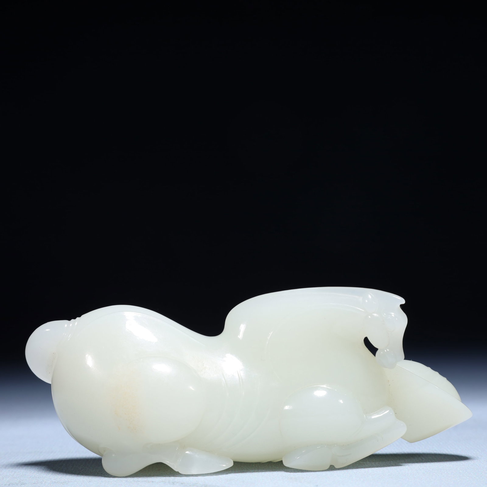 An Exquisite White Jade Horse Ornament (1 of 11)