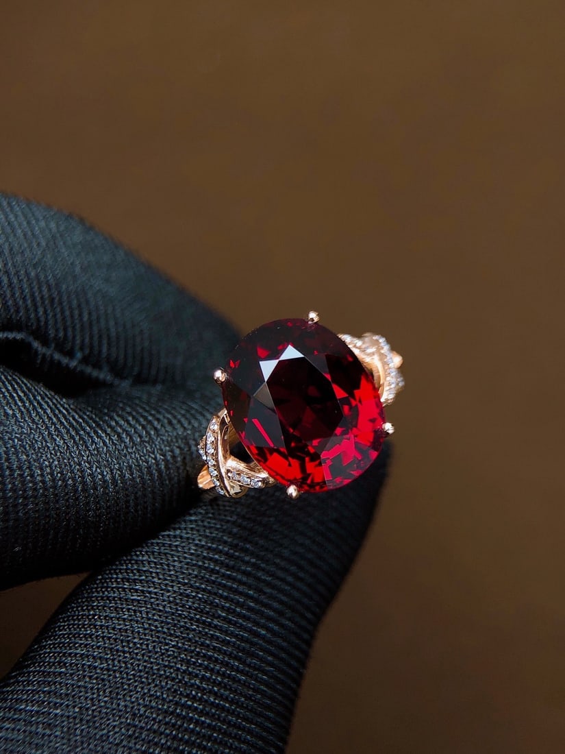 8.36Ctw Natural Garnet Ring - 7