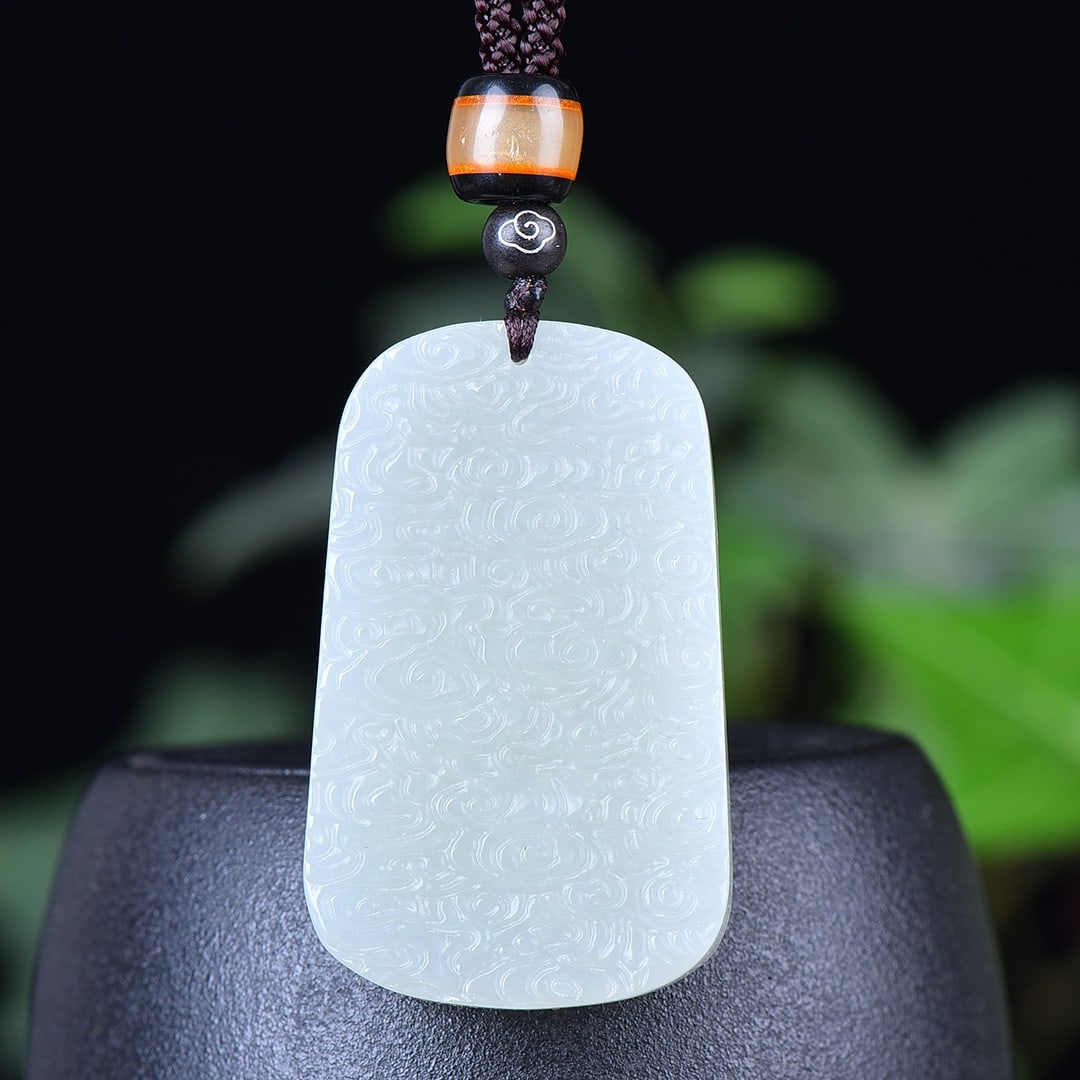 An Exquisite White Jade Dragon Pattern Pendant - 4