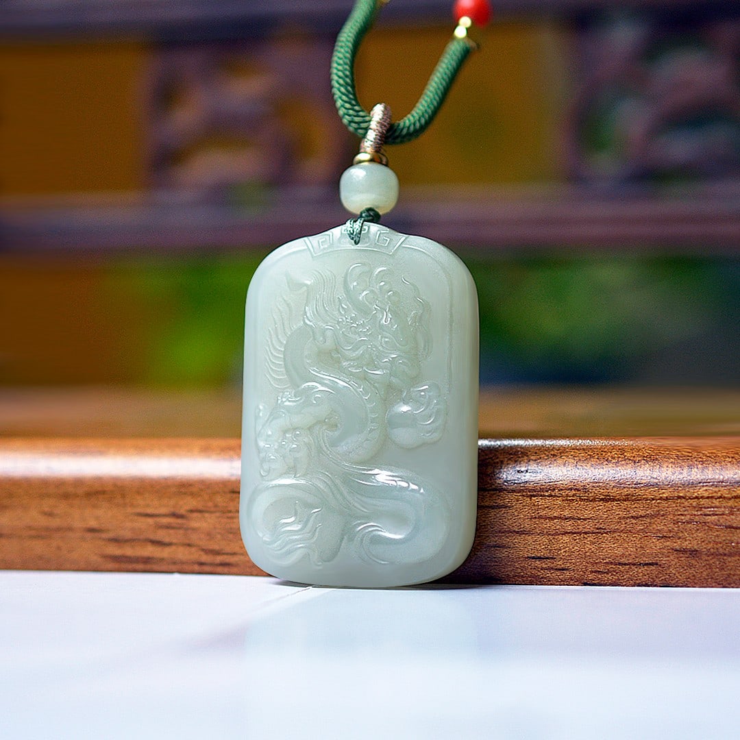 An Exquisite White Jade Dragon Pattern Pendant - 2