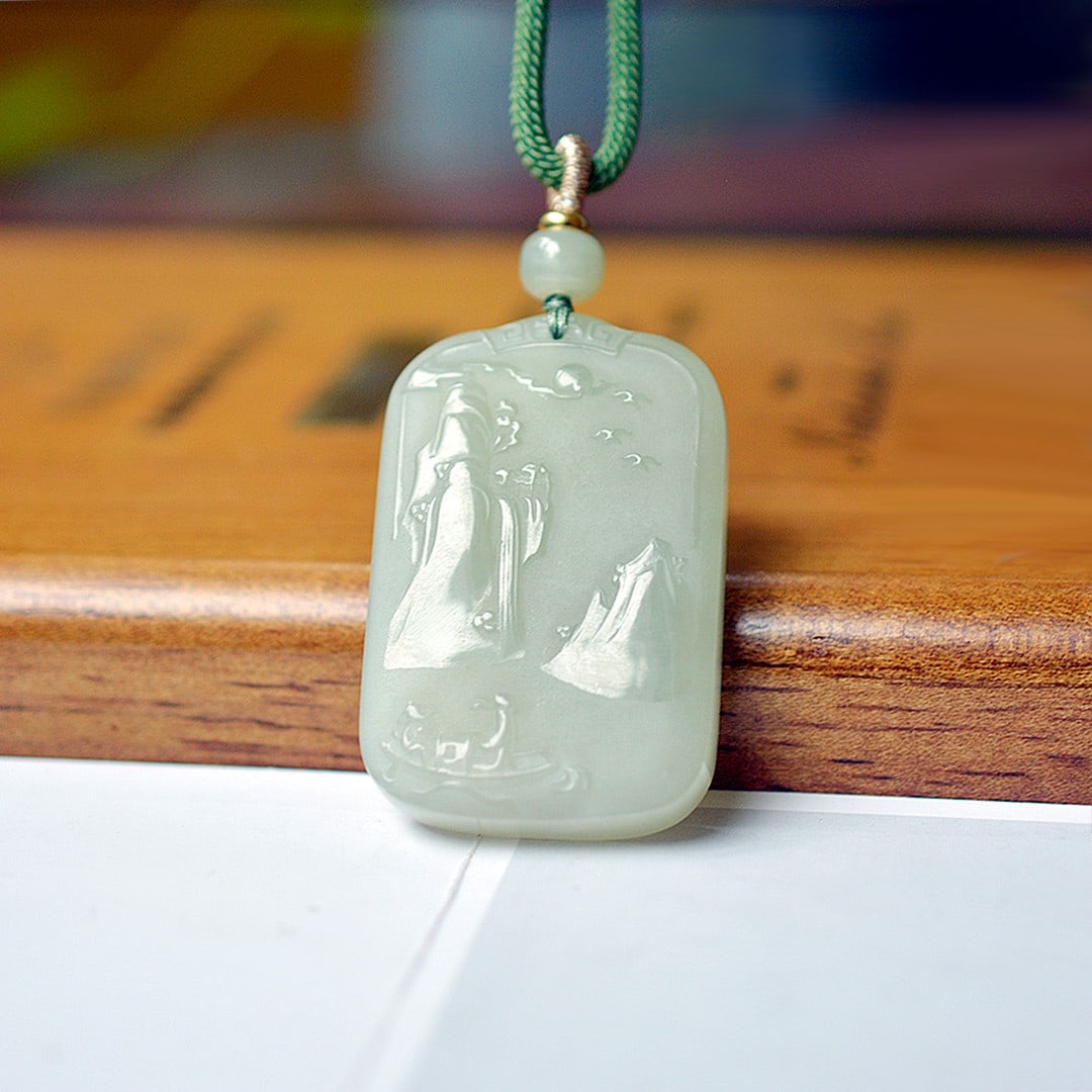 An Exquisite White Jade Dragon Pattern Pendant - 5