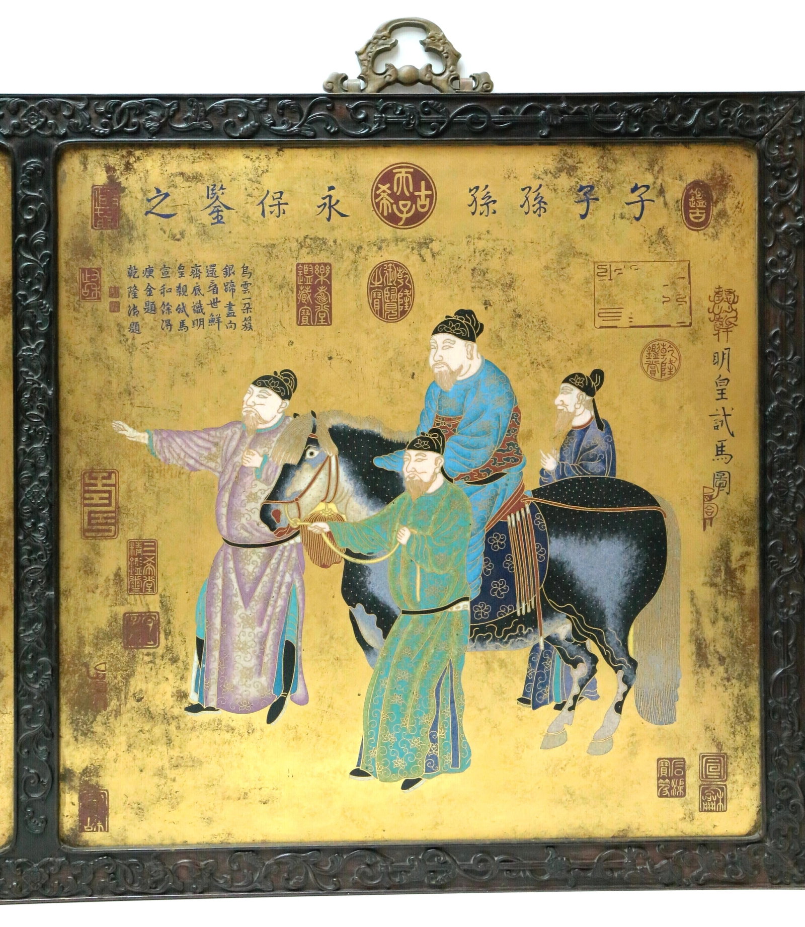 An Ingeniously Cloisonne Hanging Panel - 2