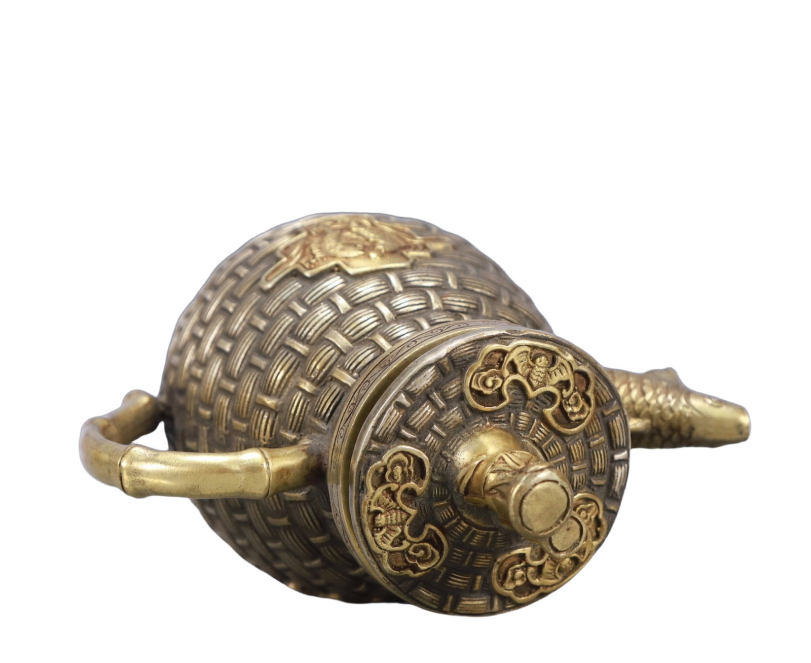 A Rare Gilt Silver Fish Pattern Ewer - 7