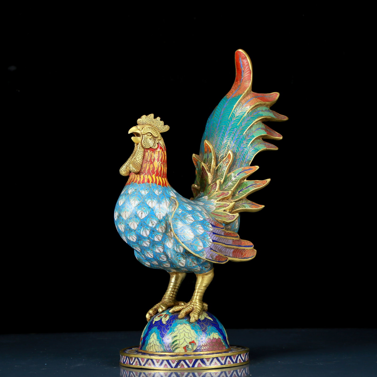 An exquisite cloisonn?? rooster ornament - 2