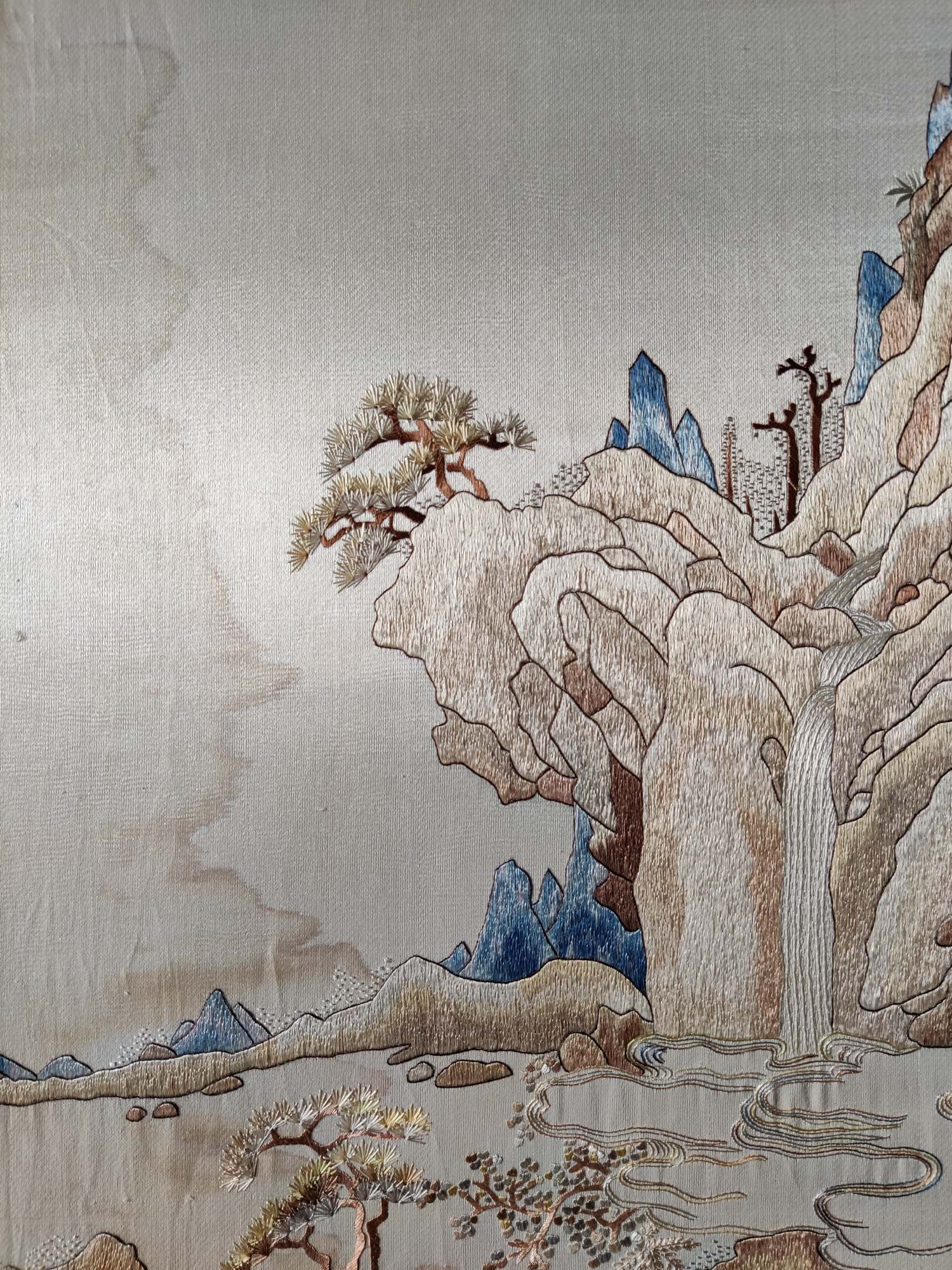 Cantonese Embroidery Landscape Pattern Four Screens - 2