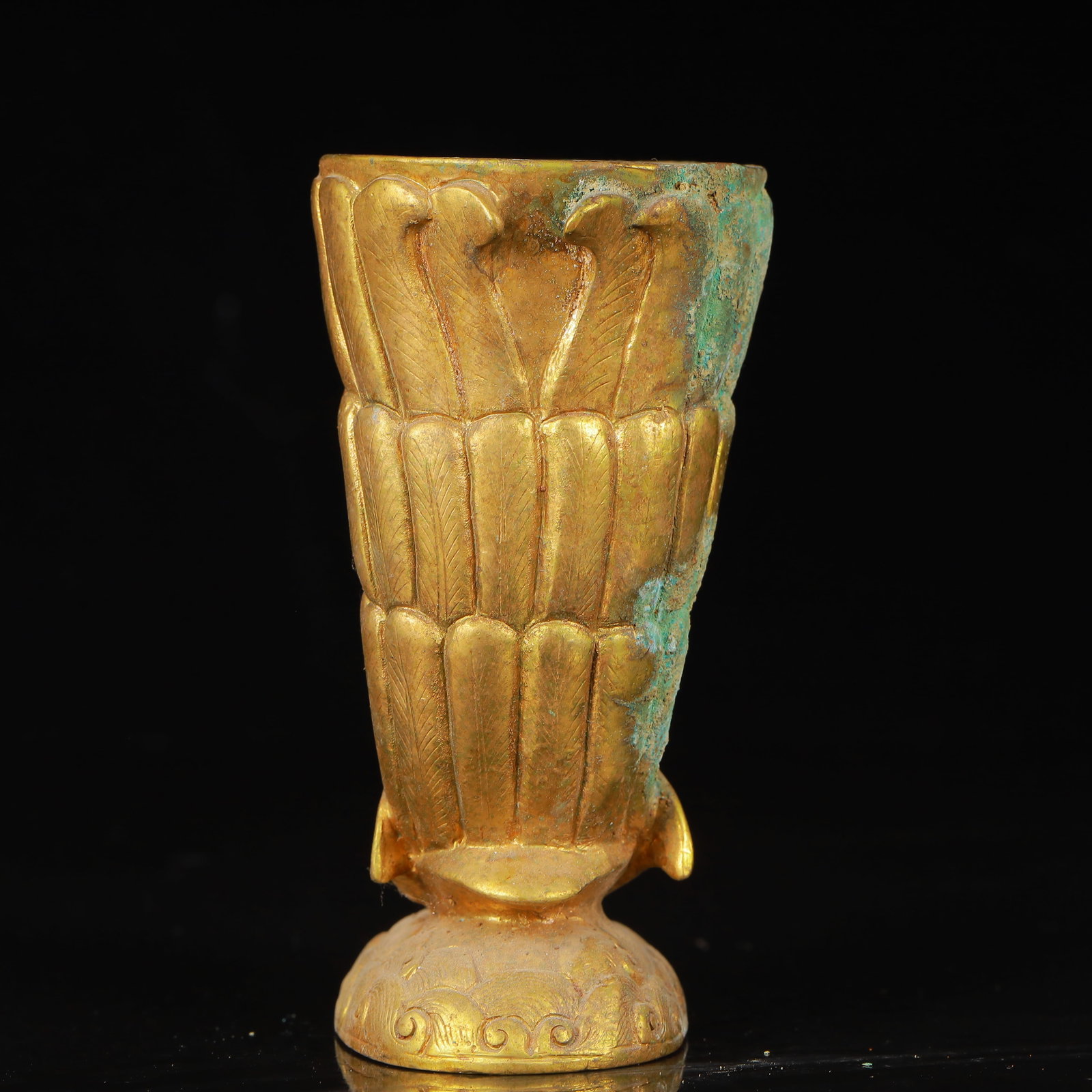 An Exquisite Gilt Bronze Phoenix Cup - 7