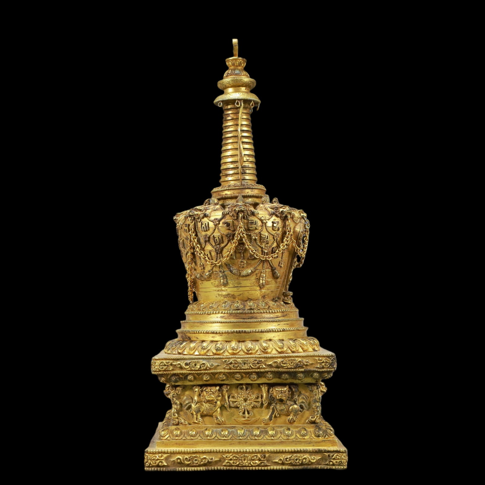 A Rare Gilt Bronze Niche - 7