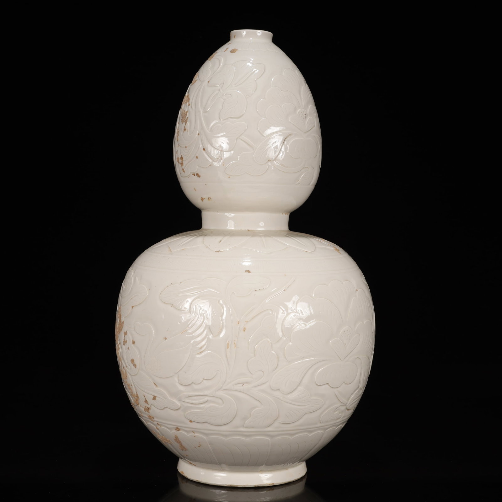 A Huge Ding yao Flower Pattern Gourd-Shaped Vase - 7