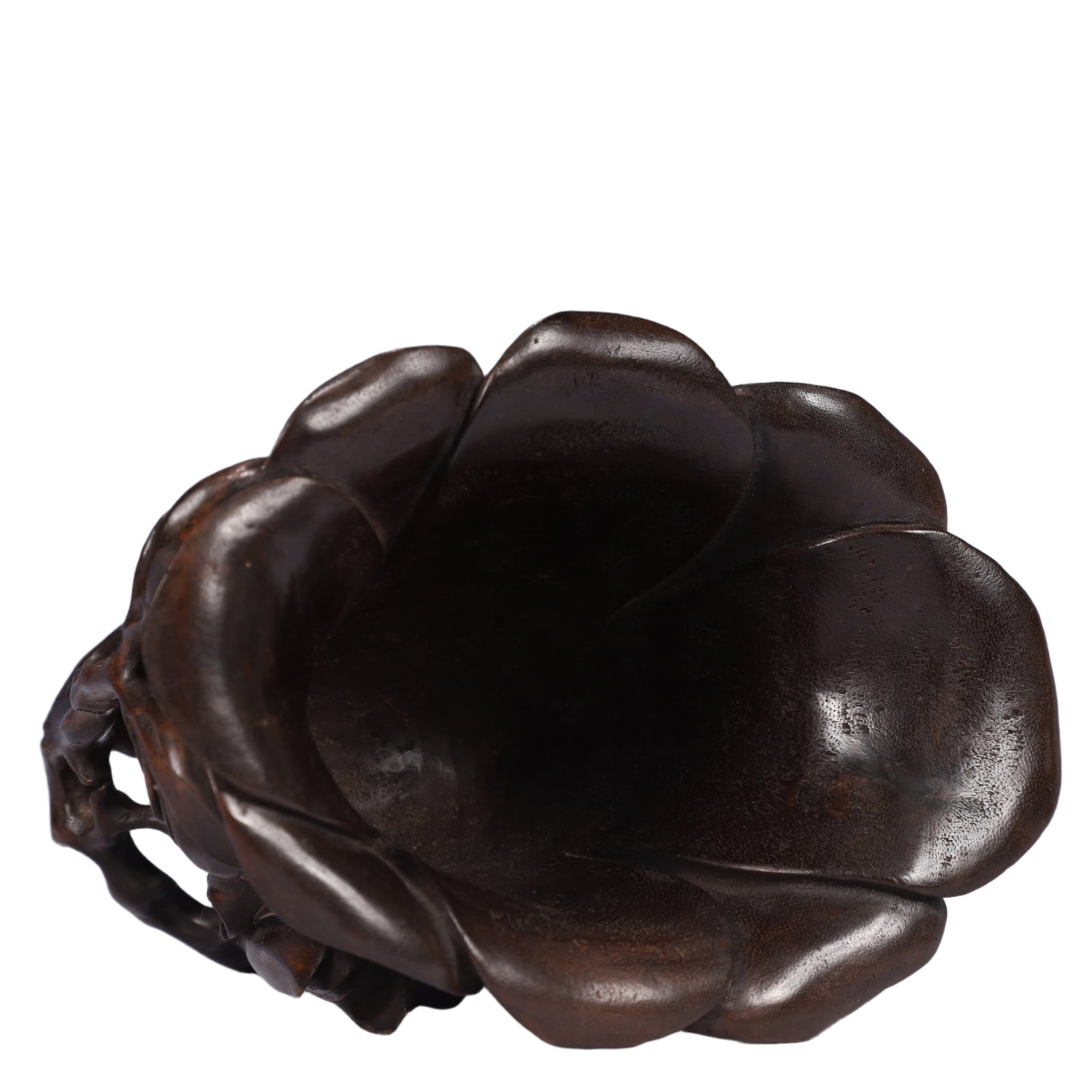 An Exquisite Redwood Flower Pattern Cup - 7