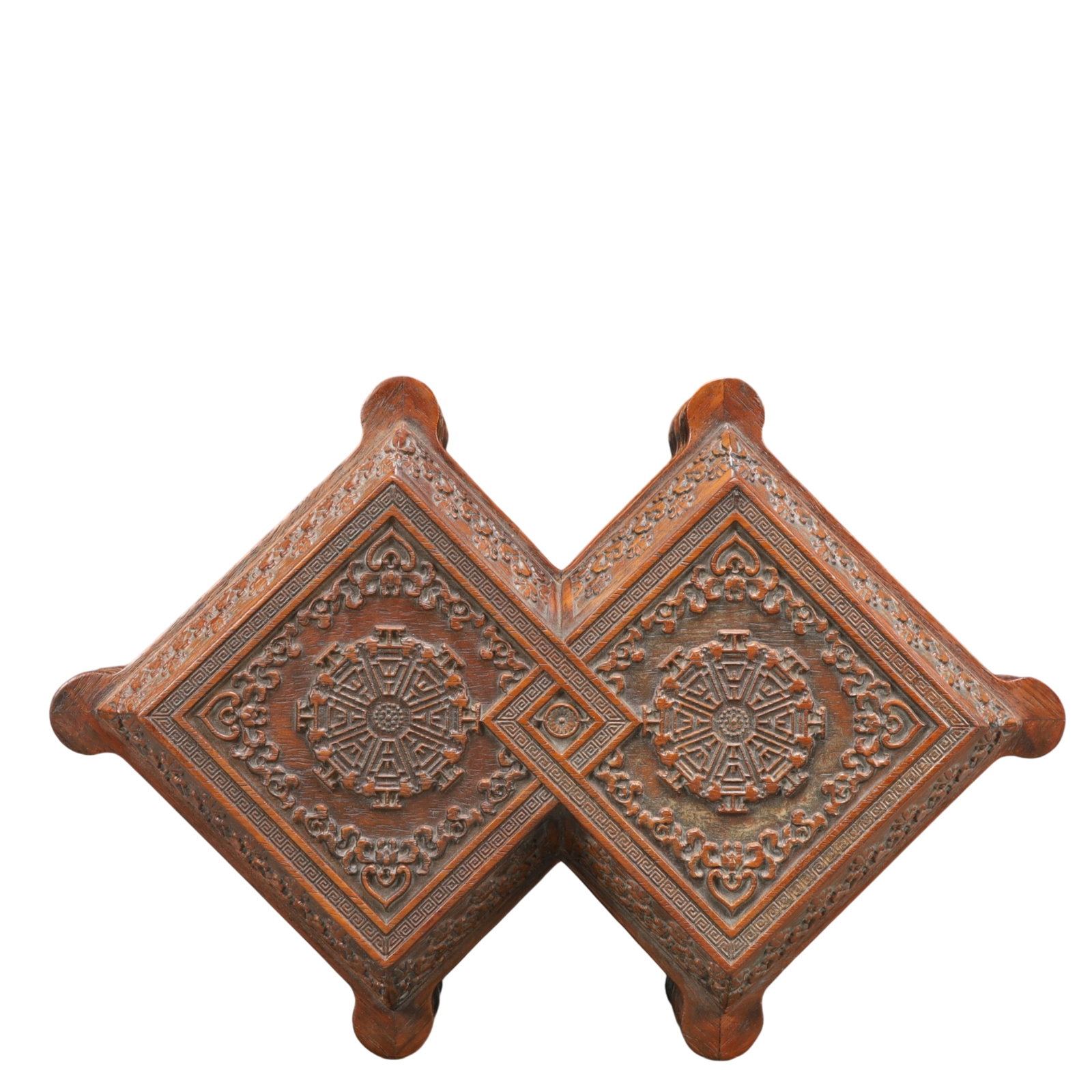A Precious Poplar wood Flower Pattern Box - 6