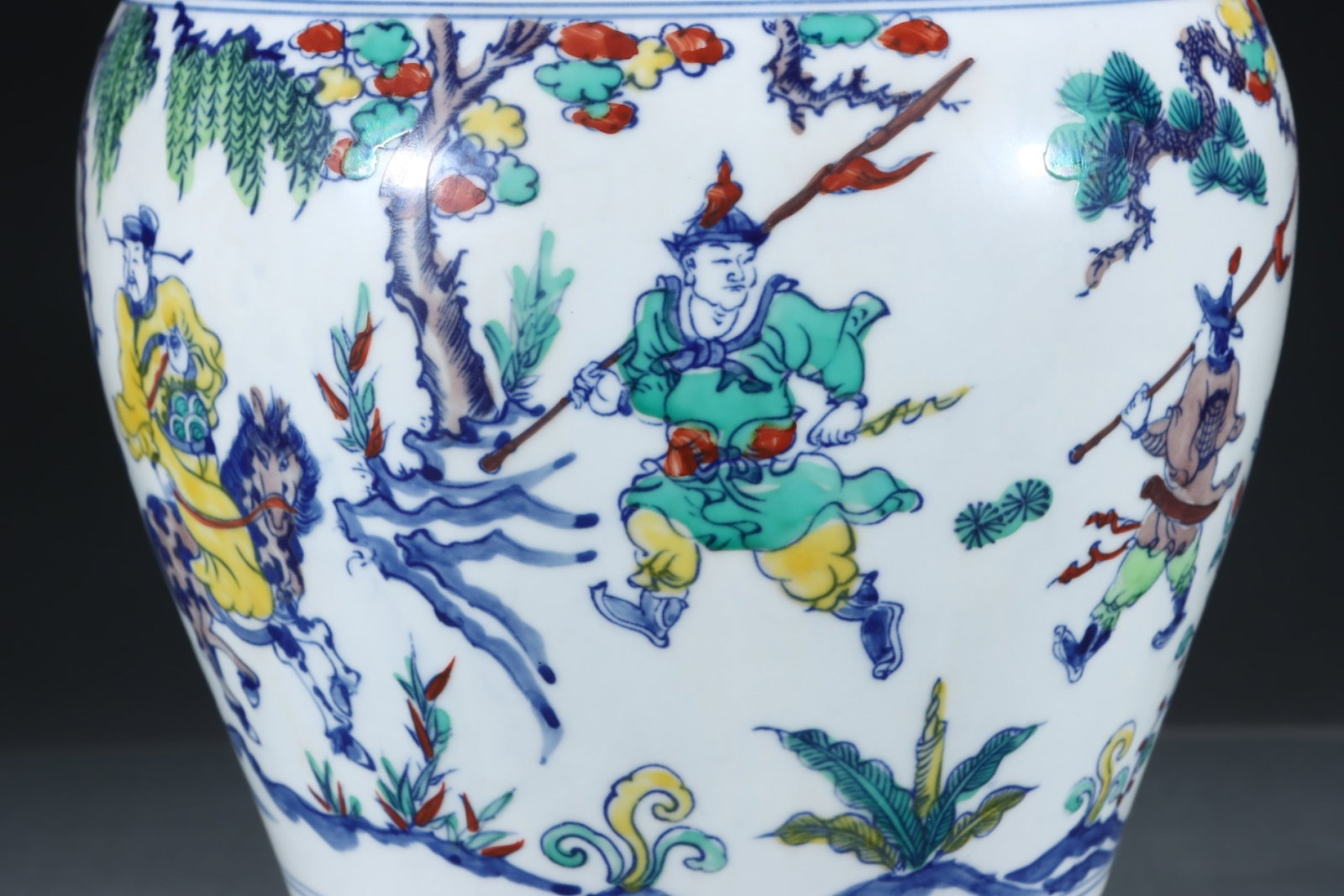 A Rare Doucai Character and Story Pattern Bottle - 6