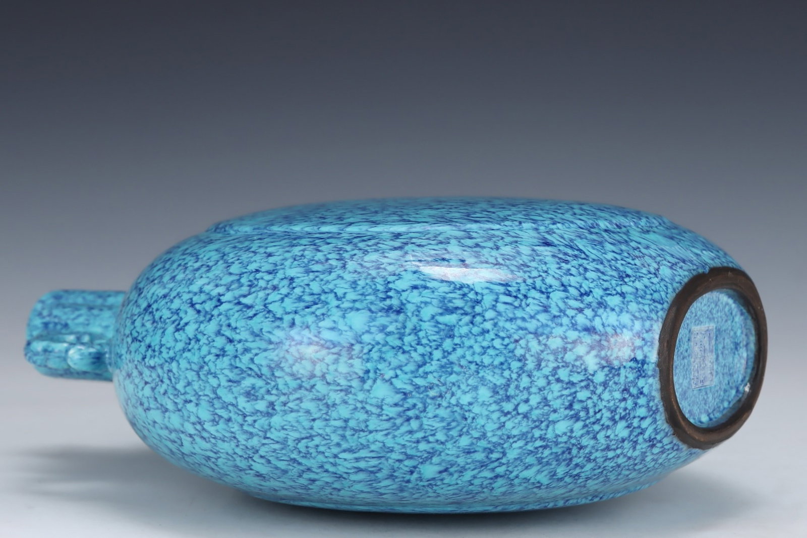 An Exquisite Robin's-Egg-Glazed Double-Ears Vase - 7