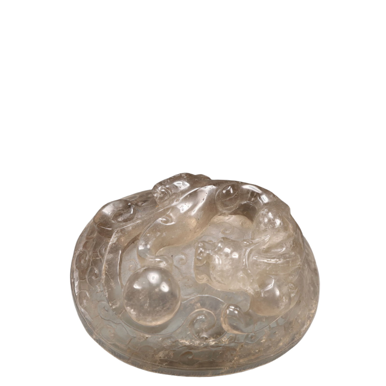 An Exquisite Crystal Auspicious Beast Pattern Double-Ears Censer - 7