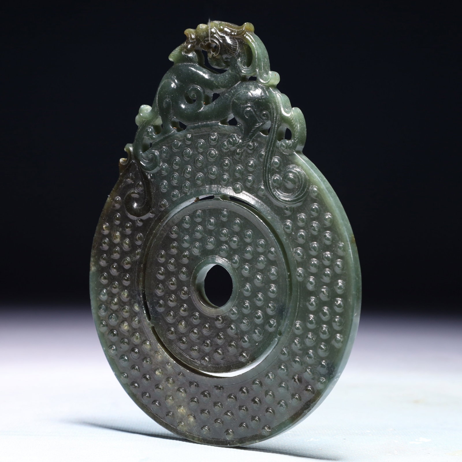 An Exquisite Jasper Dragon Pattern Pendant - 3