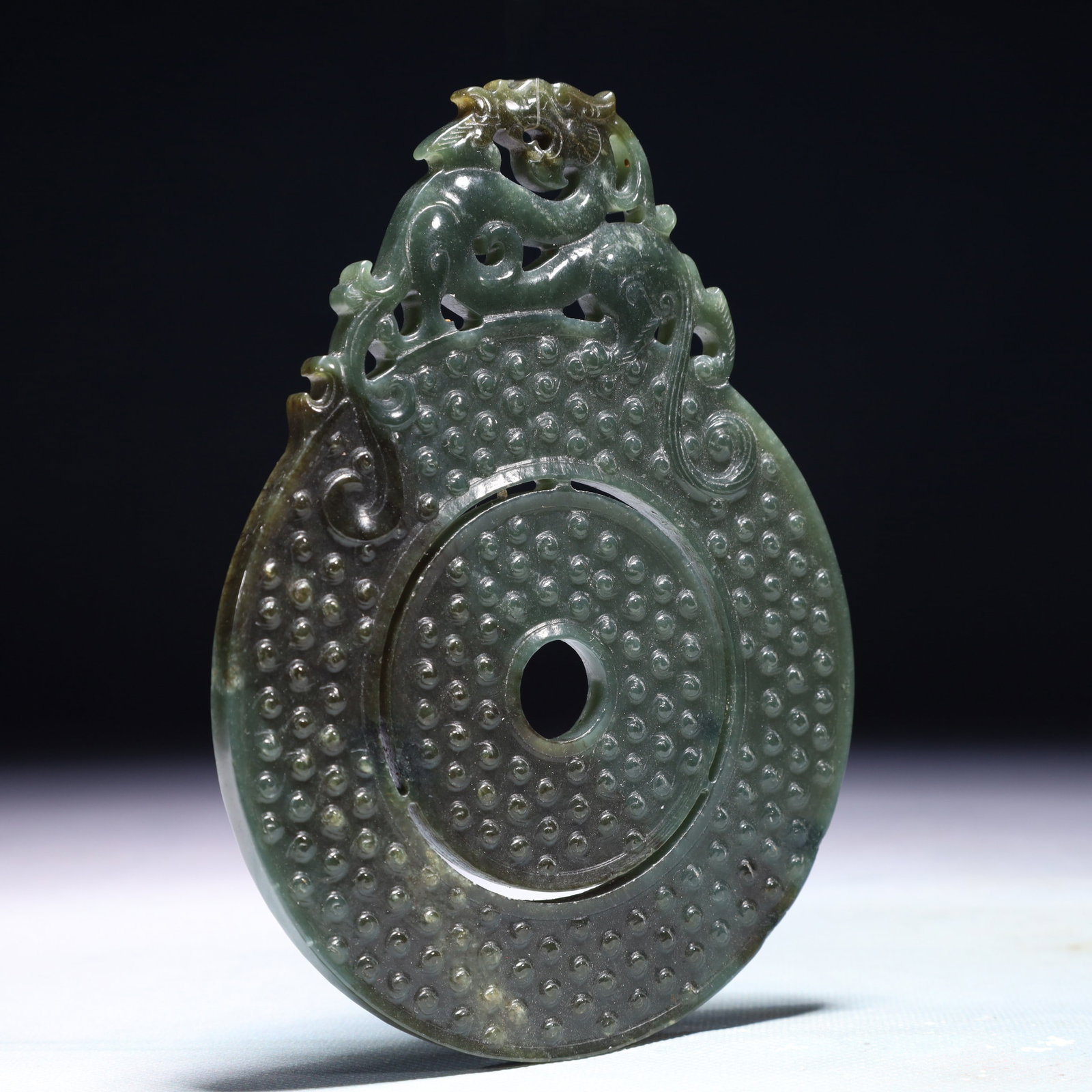 An Exquisite Jasper Dragon Pattern Pendant - 4