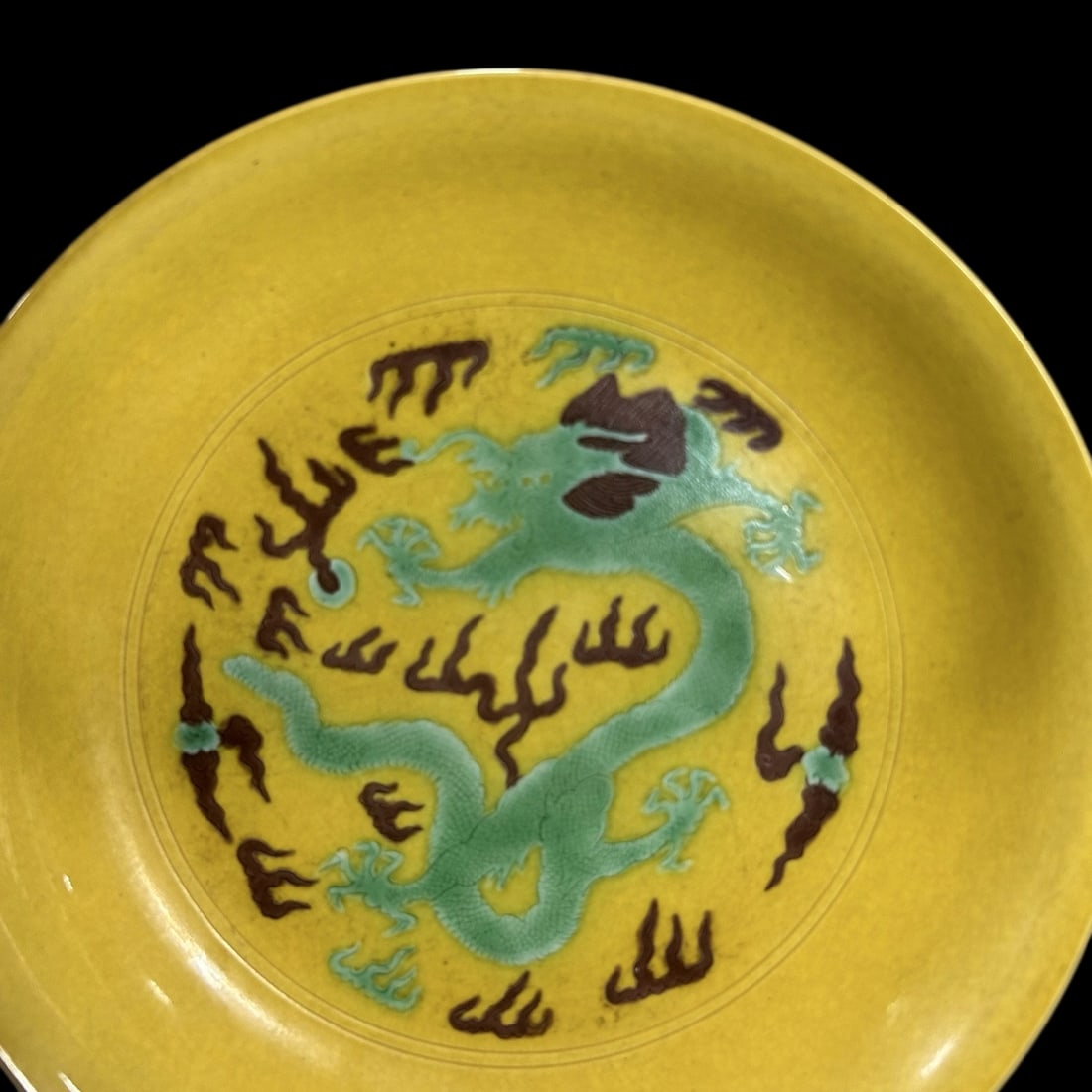 An Exquisite Biscuit Dragon Pattern Plate - 3
