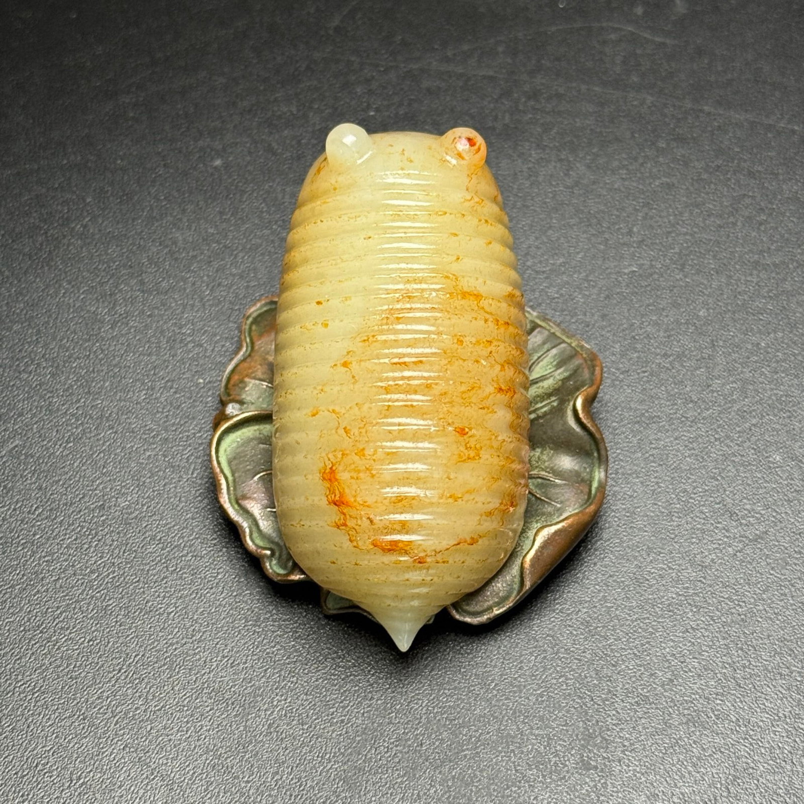 An Exquisite White Jade Cicada Pendant: An Exquisite White Jade Cicada Pendant,Qing Dynasty,China,Size:1.2inx2.4inx0.8in,Weight:58g 白玉蝉挂件,中国清代