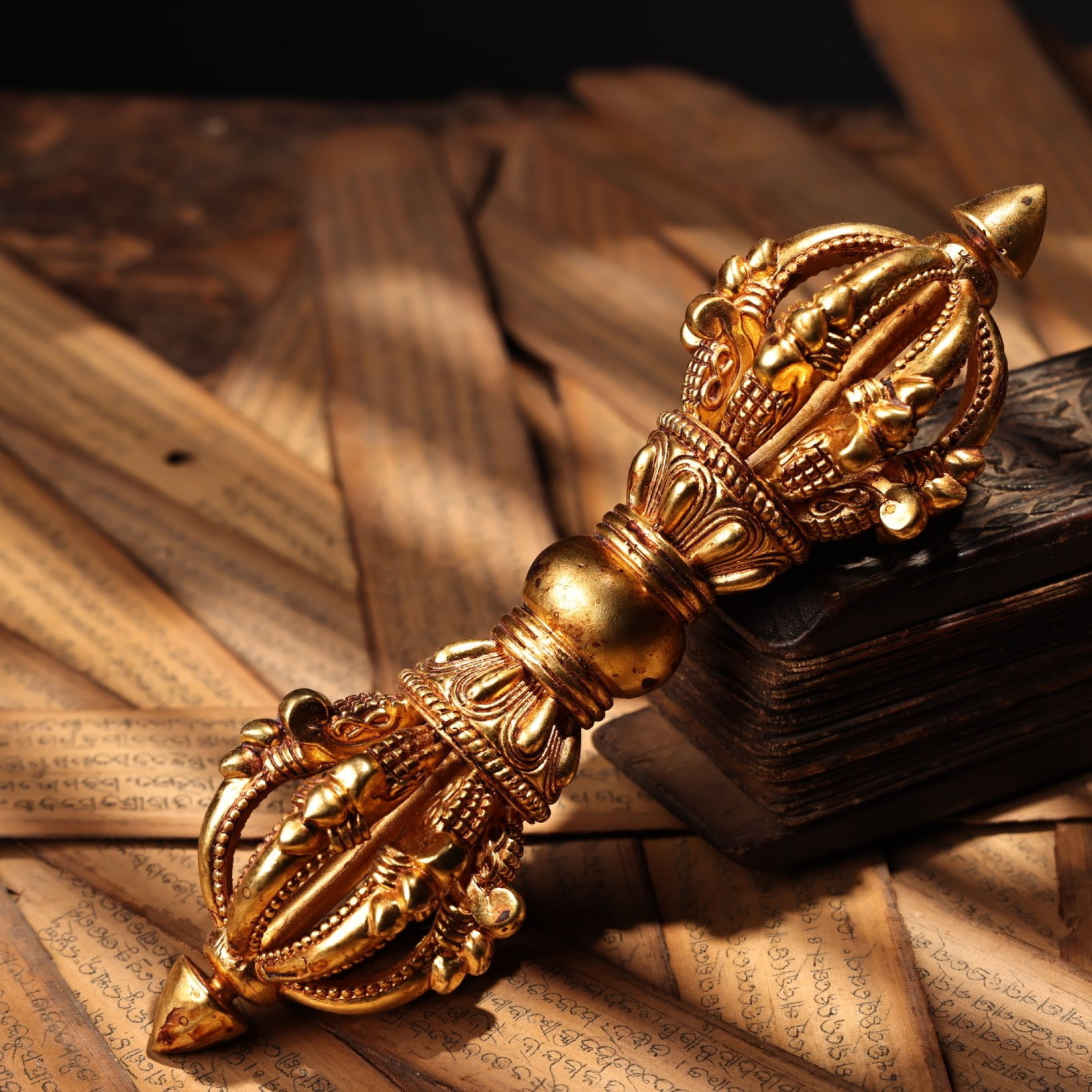 An Exquisite Gilt Bronze Ritual Implement - 3