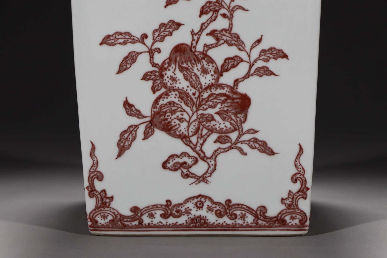 A Rare Underglaze-Red Fruit Pattern Vase - 3