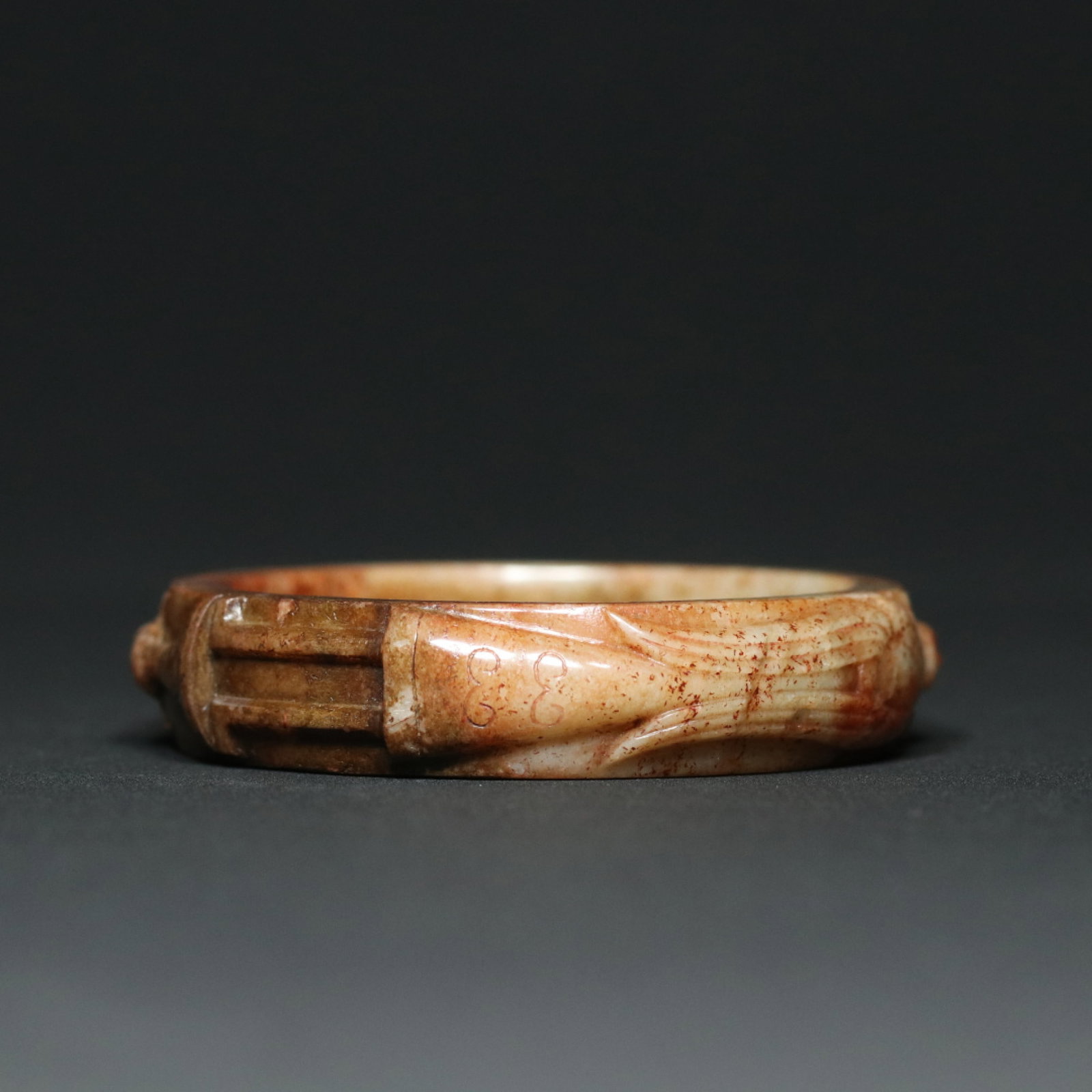 An Exquisite White Jade Figure Pattern Bracelets - 8