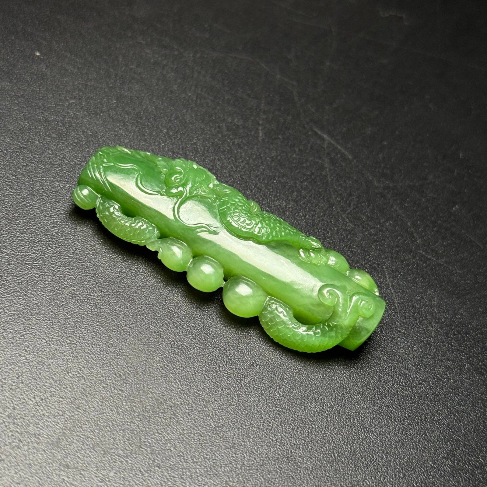 An Exquisite Jasper Dragon Pattern Pendant - 5