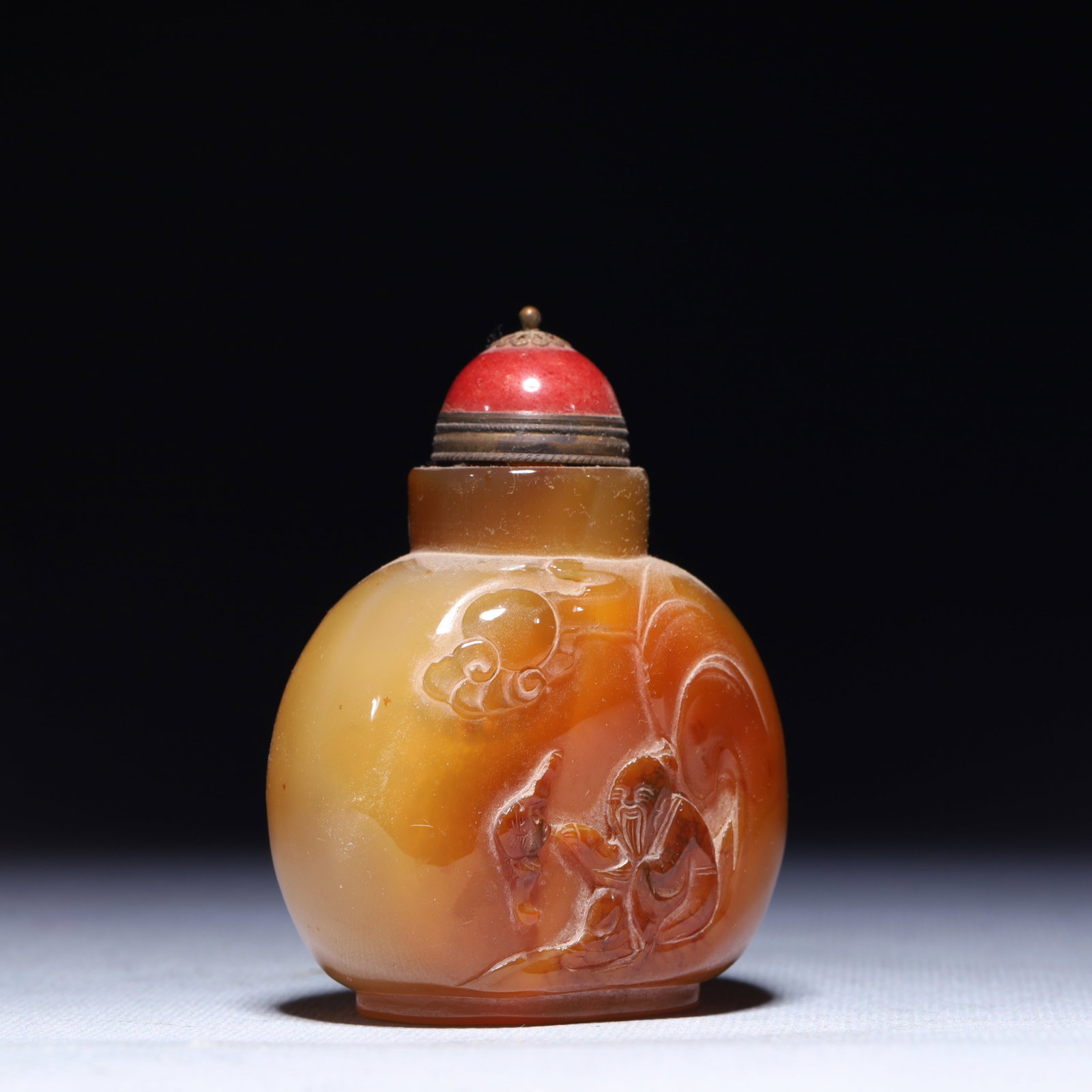 An Exquisite Agate Figure Pattern Snuff Bottle - 3