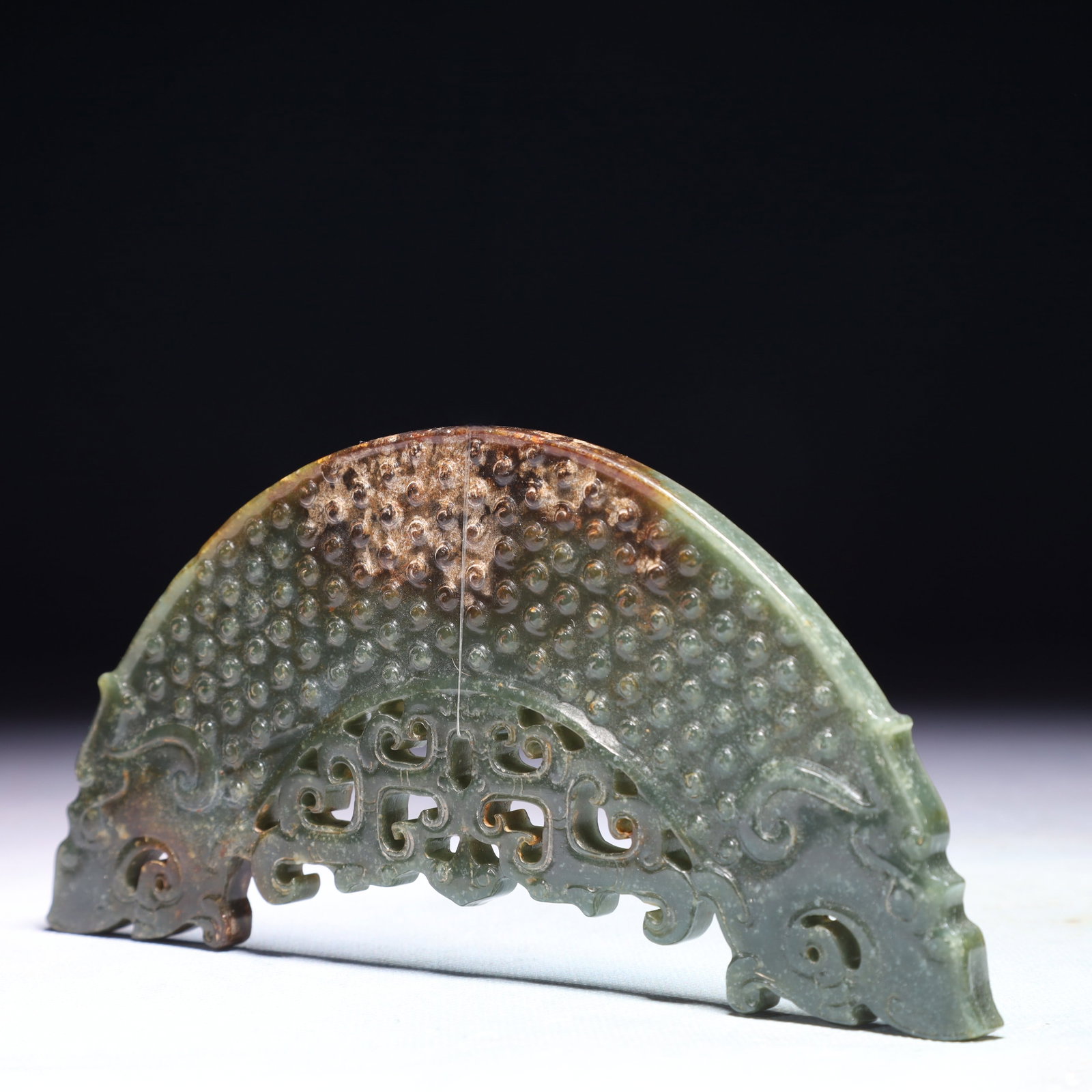 An Exquisite Jasper Dragon Pattern Ornament - 4