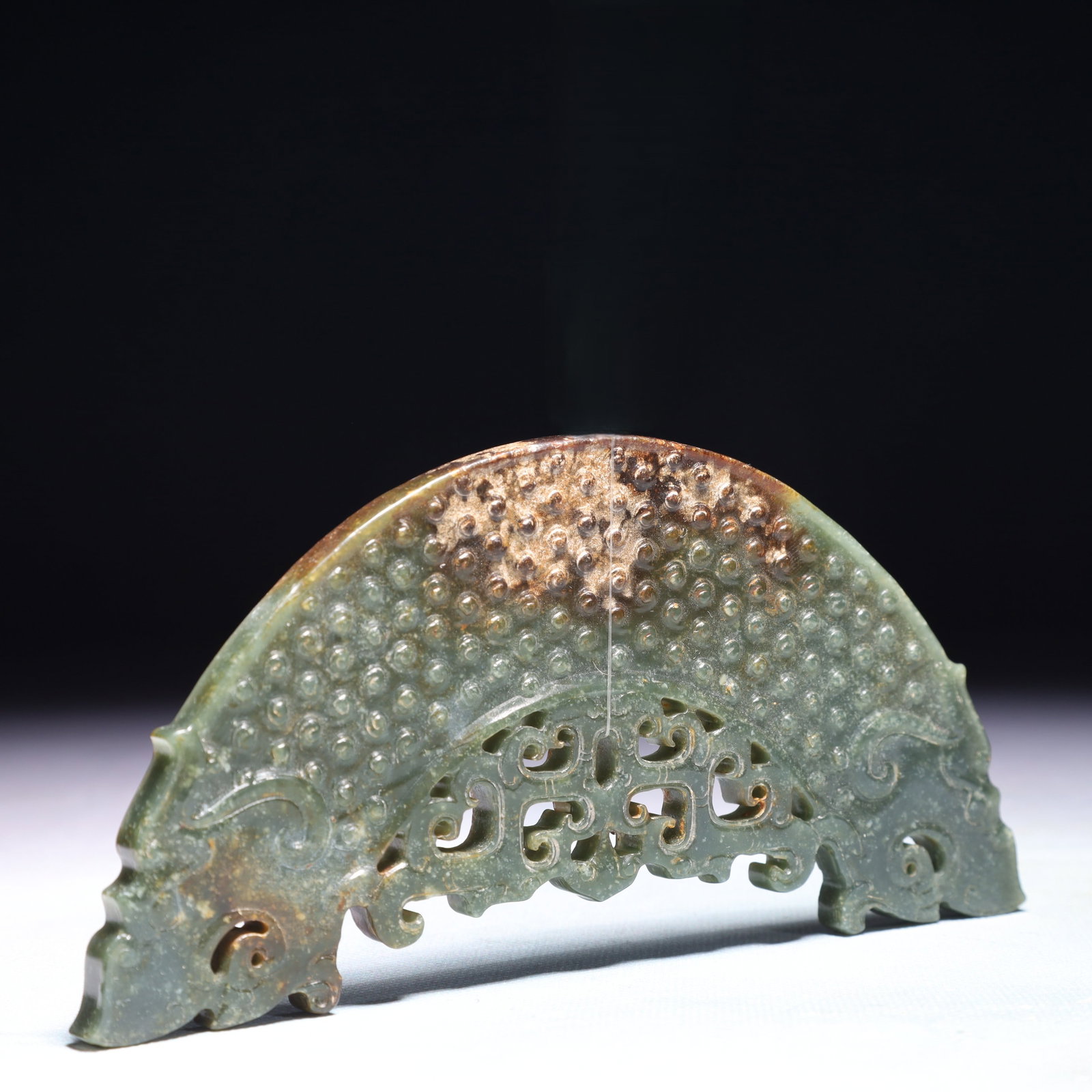 An Exquisite Jasper Dragon Pattern Ornament - 5