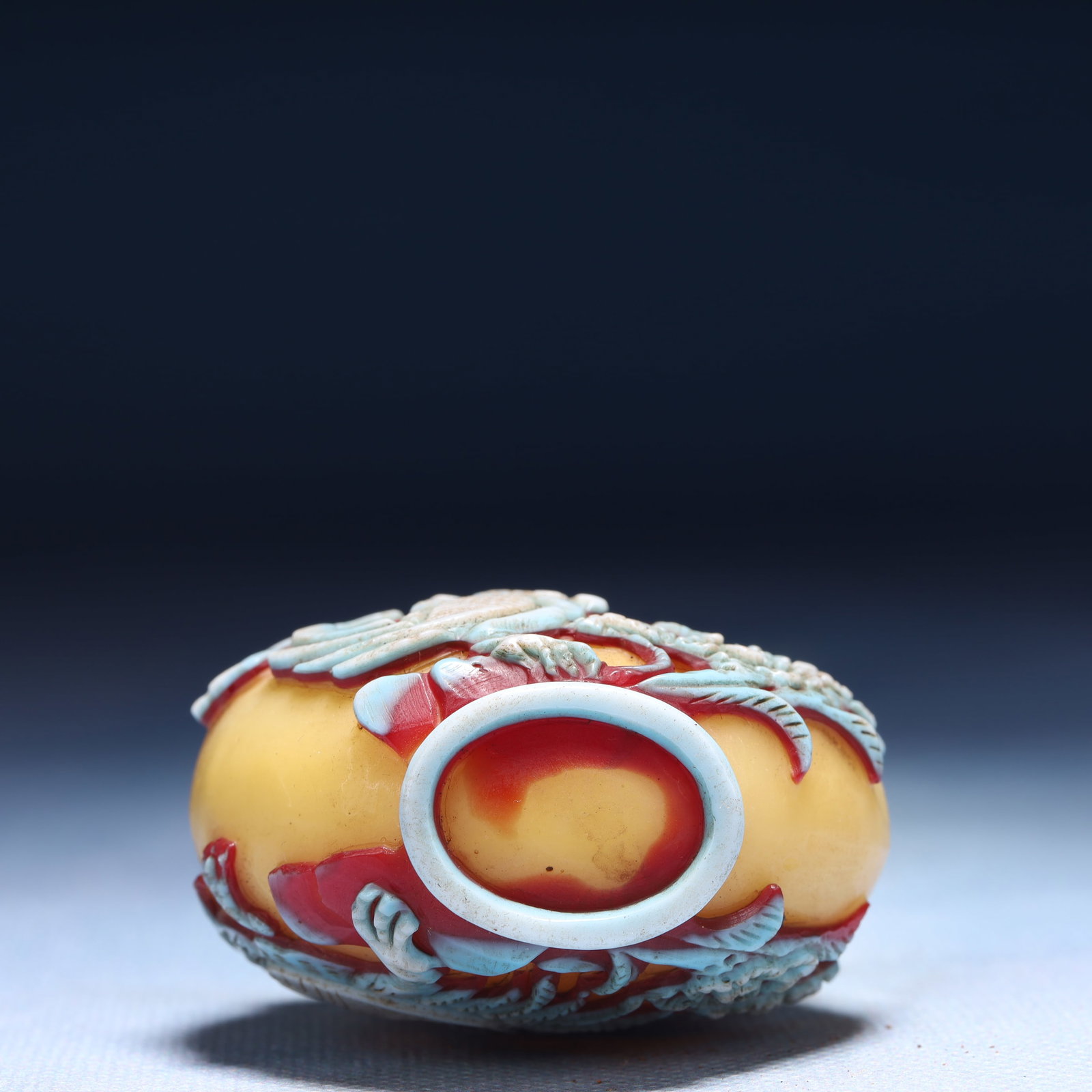An Exquisite Glass Flower and Rooster Pattern Snuff Bottle - 7