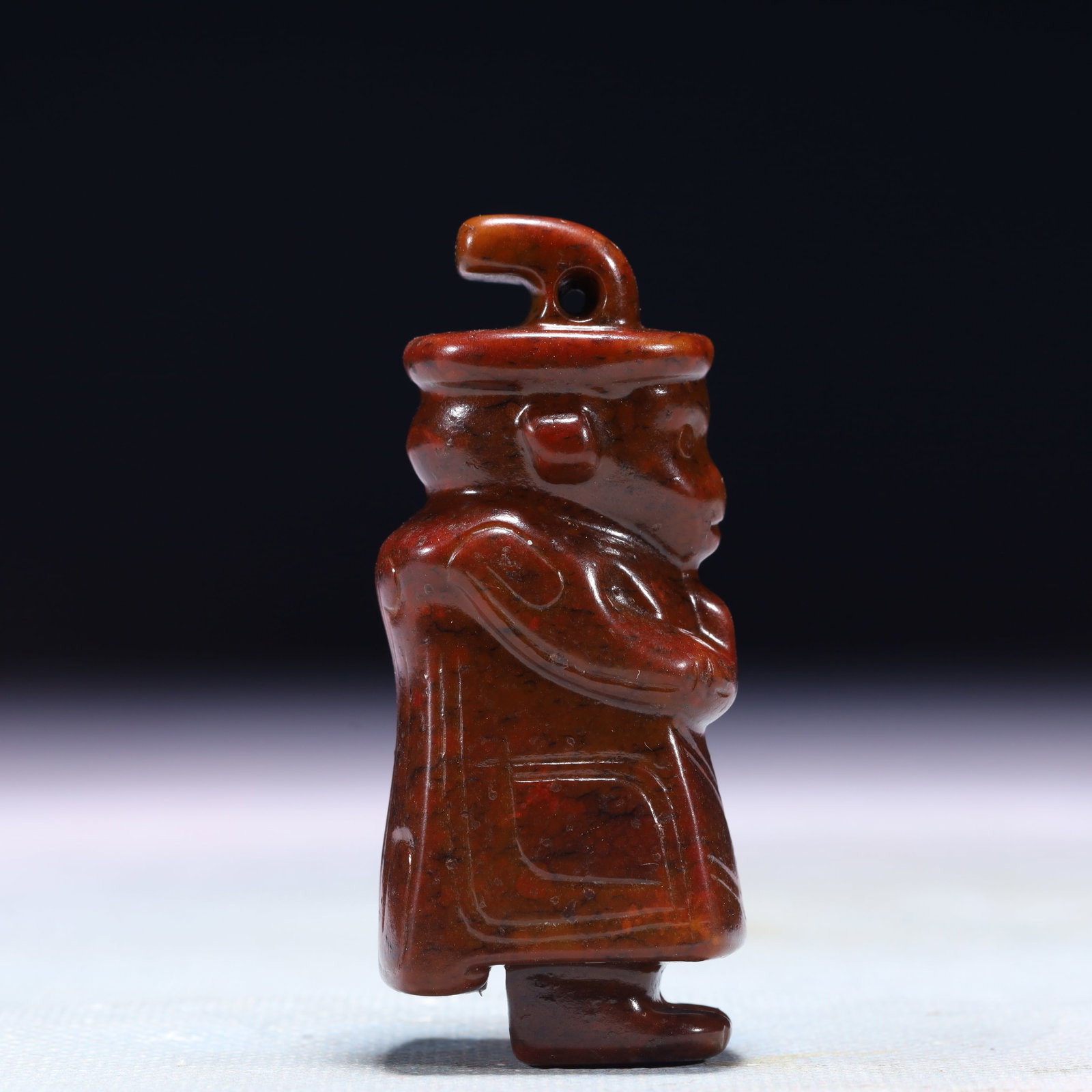An Exquisite Archaic Jade Figure Ornament: An Exquisite Archaic Jade Figure Ornament,Ancient Time,China,Size:1.2inx0.8inx2.8in,Weight:83.3g