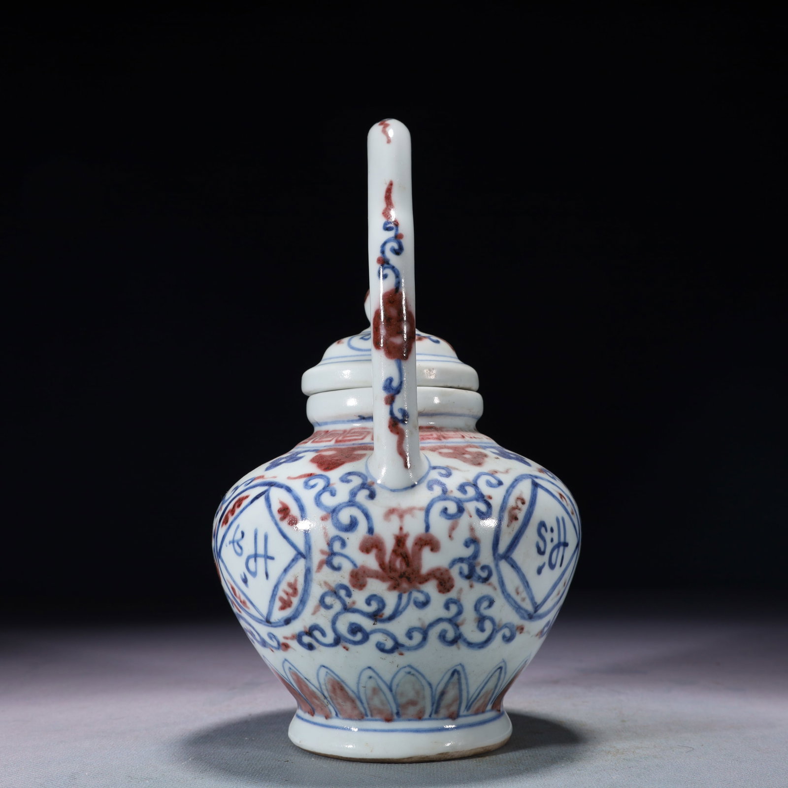 An Exquisite Doucai Lotus Pattern Loop-Handled Pot - 10