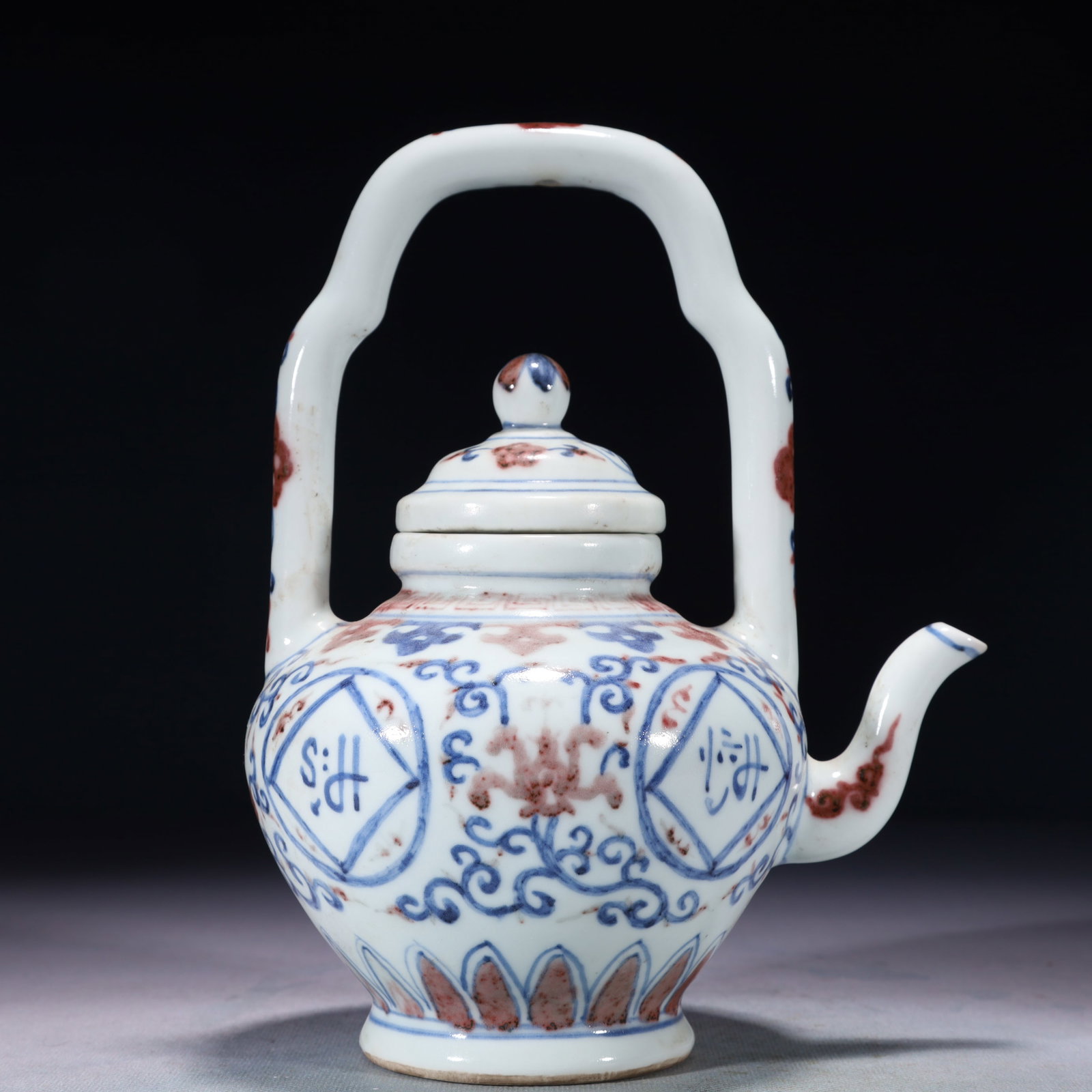 An Exquisite Doucai Lotus Pattern Loop-Handled Pot (1 of 12)