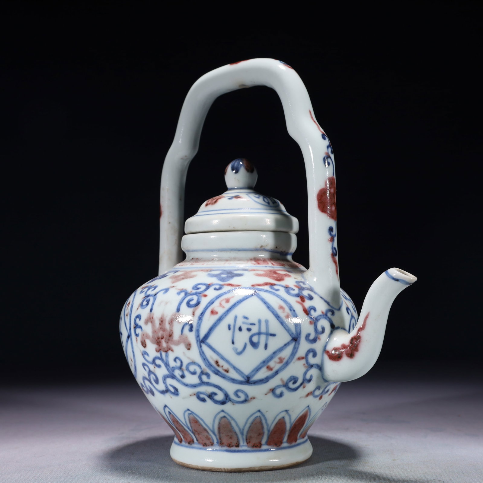 An Exquisite Doucai Lotus Pattern Loop-Handled Pot - 5