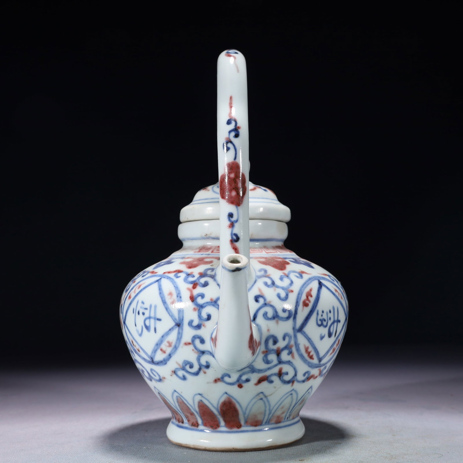 An Exquisite Doucai Lotus Pattern Loop-Handled Pot - 6