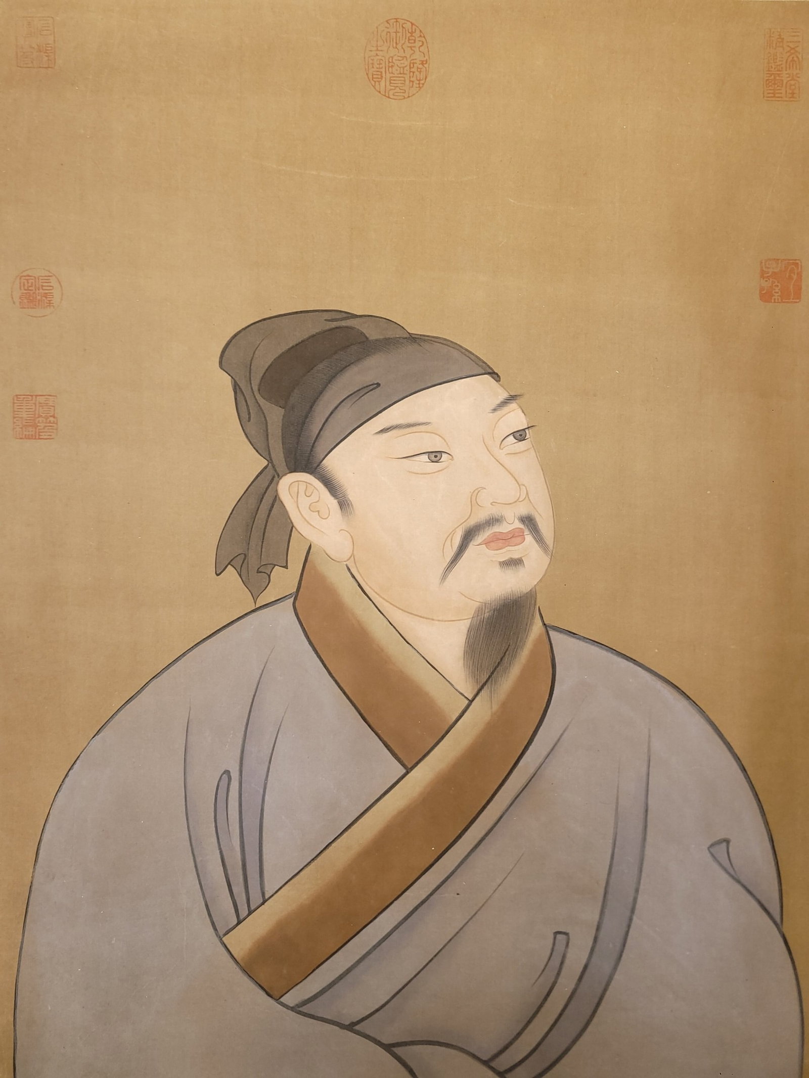A Chinese Hand Scroll Ink Calligraphy on Silk - 3