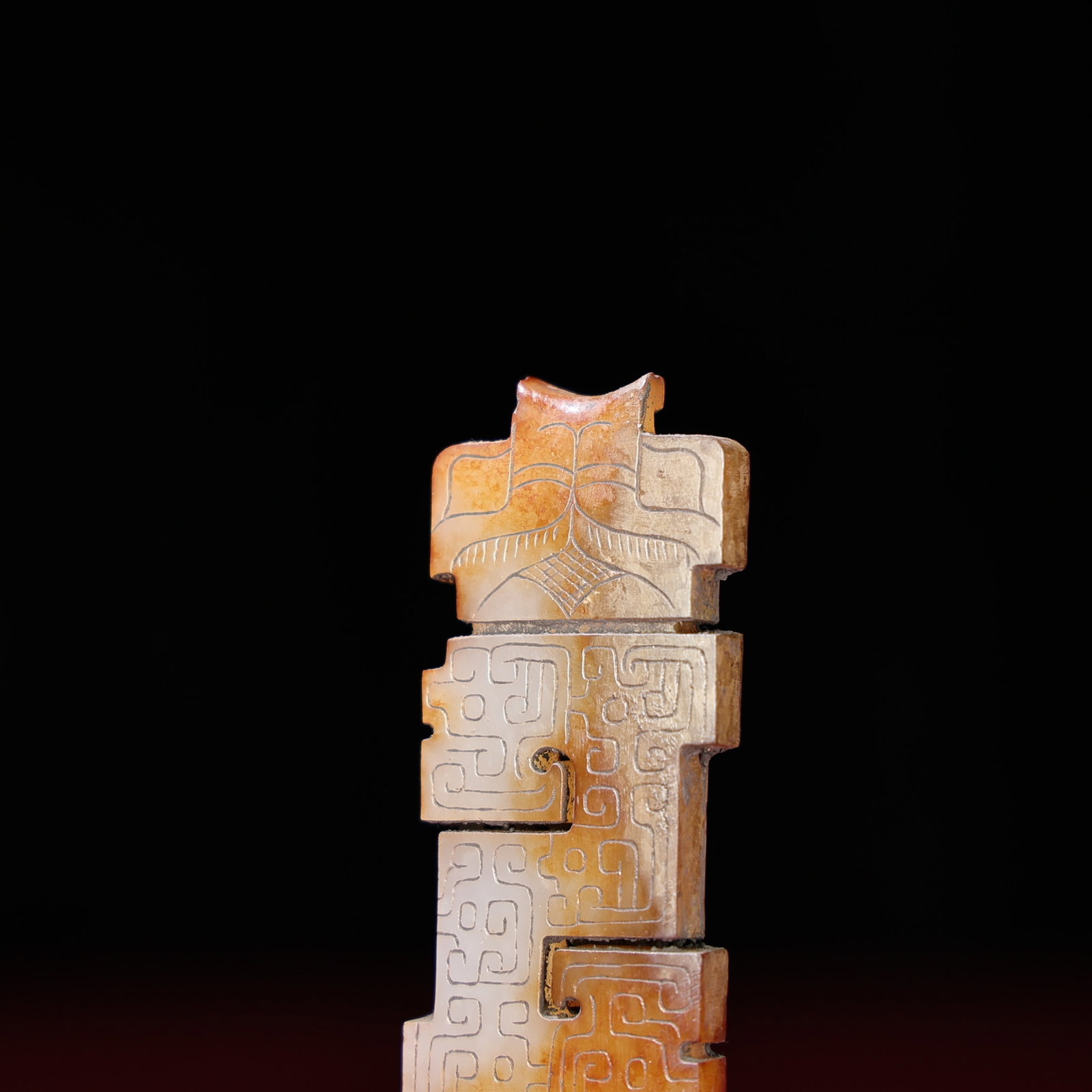 White Jade Dragon Pattern Ornament - 3