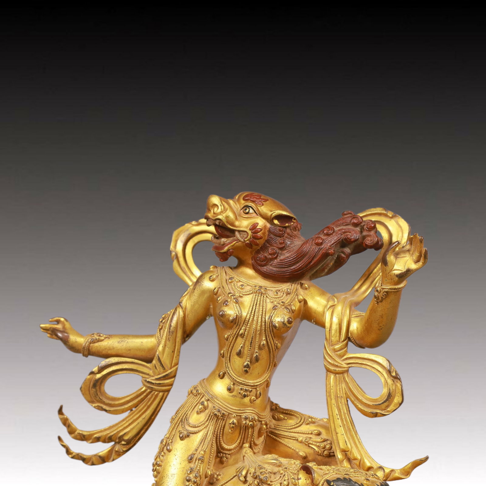 A Solemn Gilt Bronze Buddha Statue - 5
