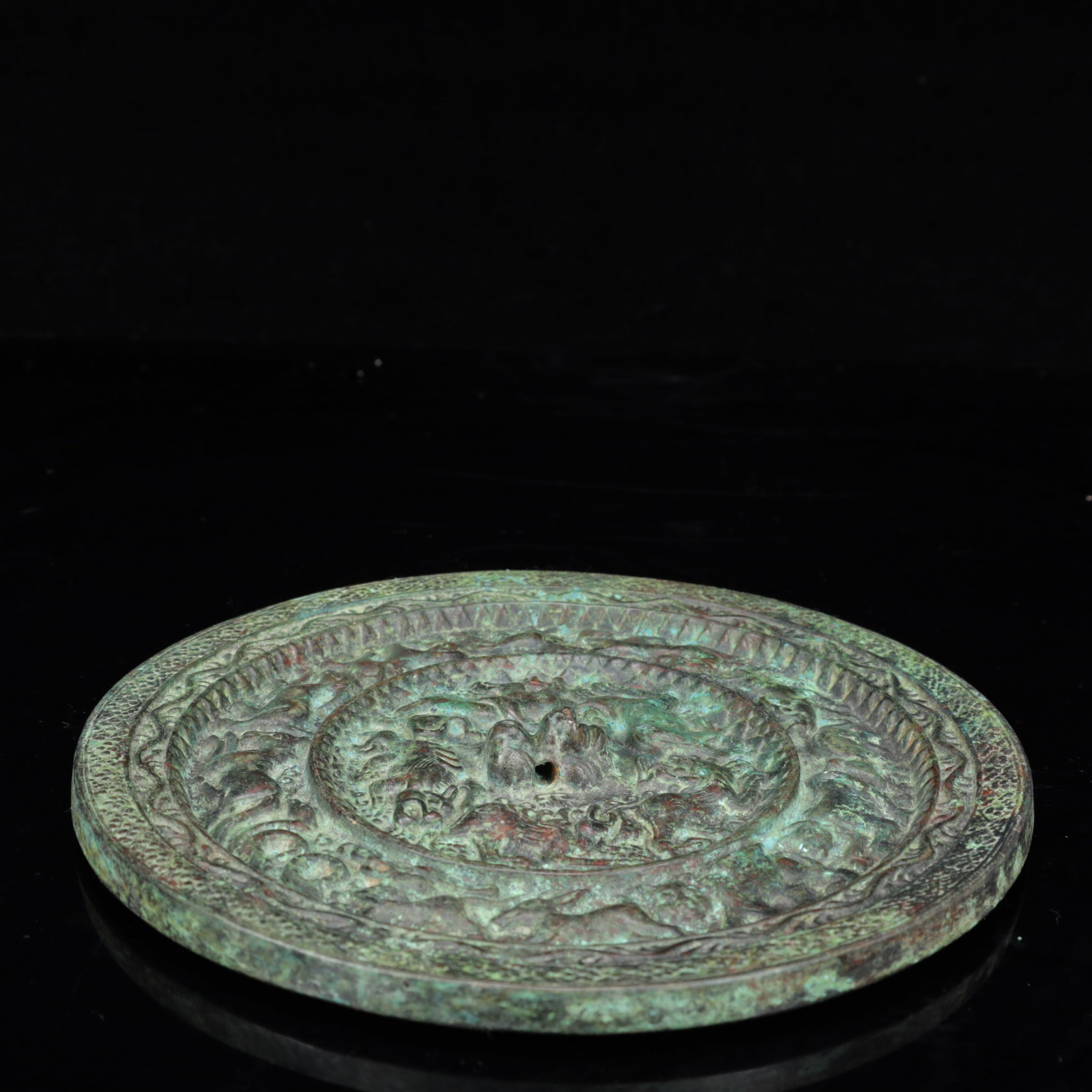 An Archaic Bronze Animal Pattern Round Mirror - 10