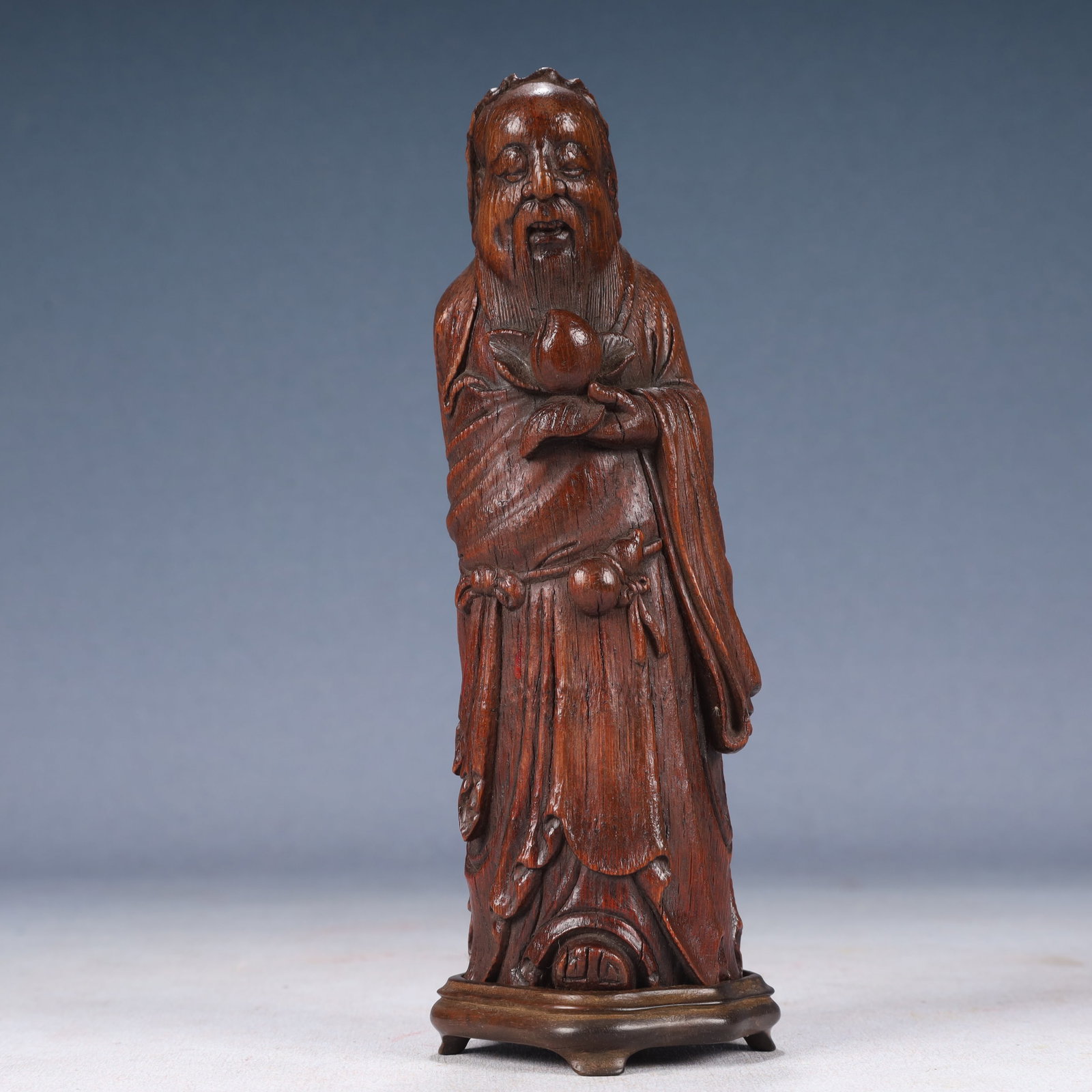 An Exquisite Bamboo Figure Ornament: An Exquisite Bamboo Figure Ornament,Qing Dynasty, China,Size:2.8inx2.4inx7.5in,Weight:150g 竹雕人物摆件,中国清代