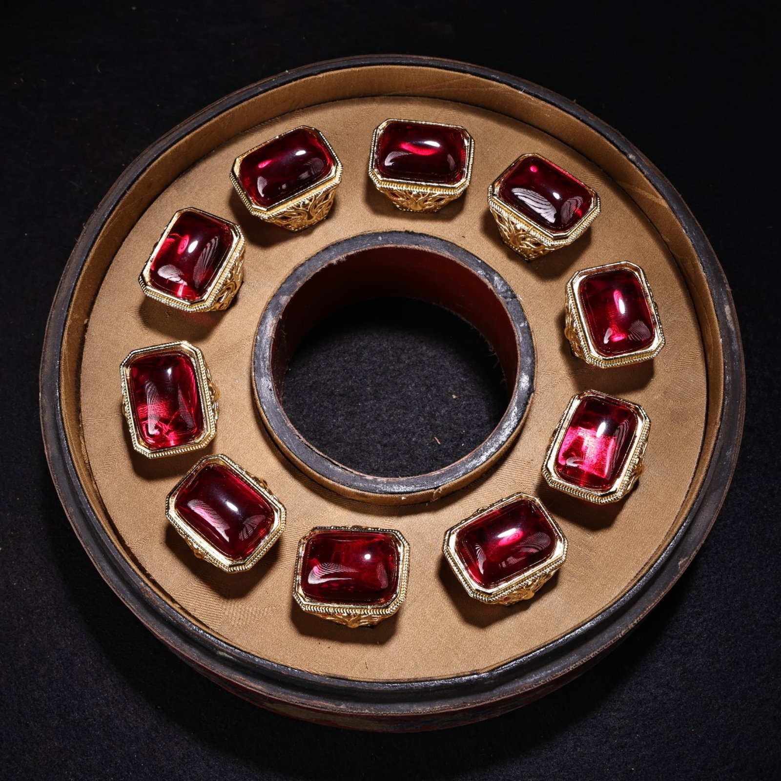A Set of Fine Ruby Rings - 2