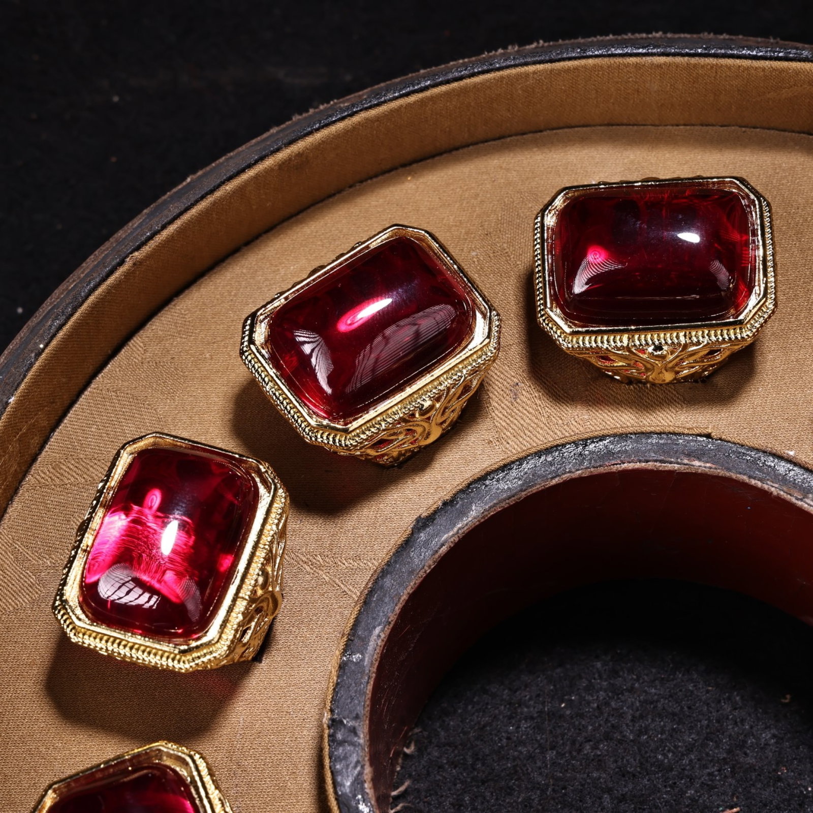 A Set of Fine Ruby Rings - 4