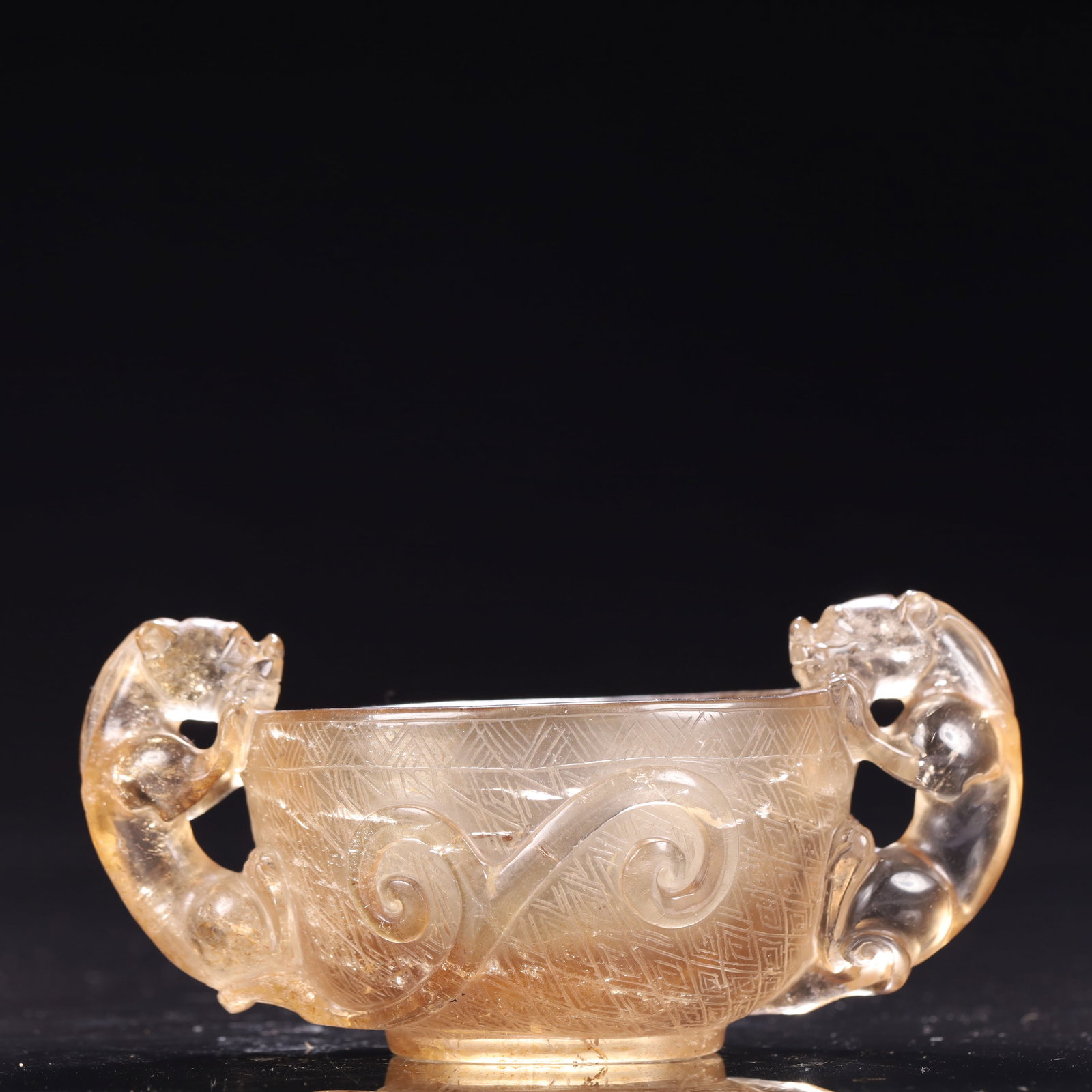 An Exquisite Crystal Chi-Dragon-Ears Cup - 5