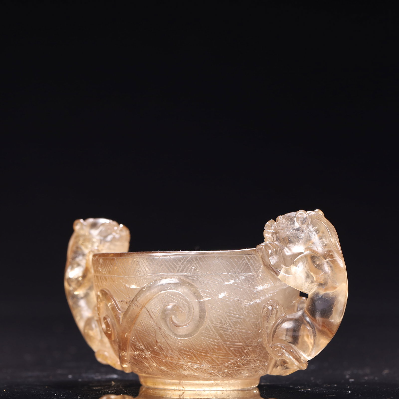 An Exquisite Crystal Chi-Dragon-Ears Cup - 6