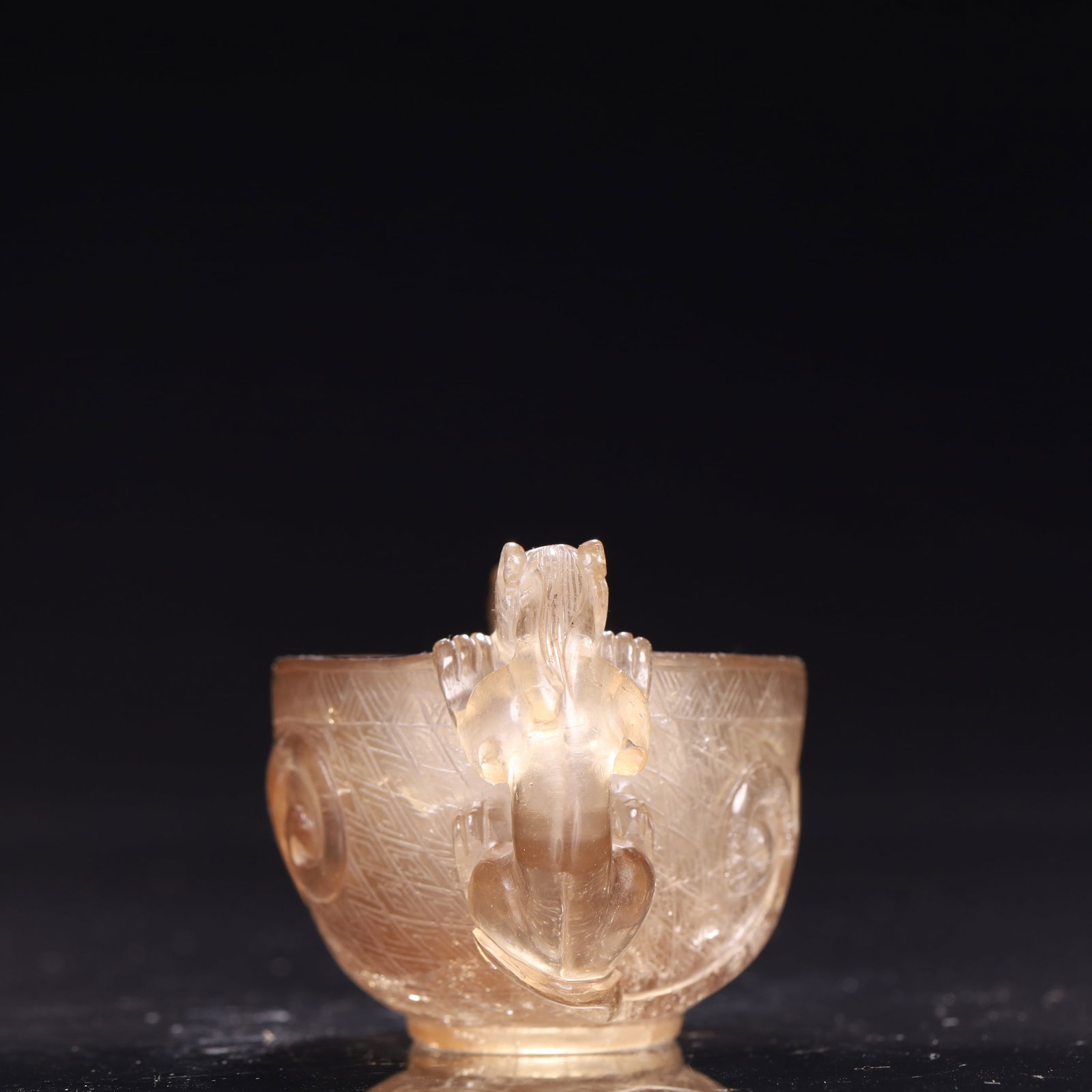 An Exquisite Crystal Chi-Dragon-Ears Cup - 7