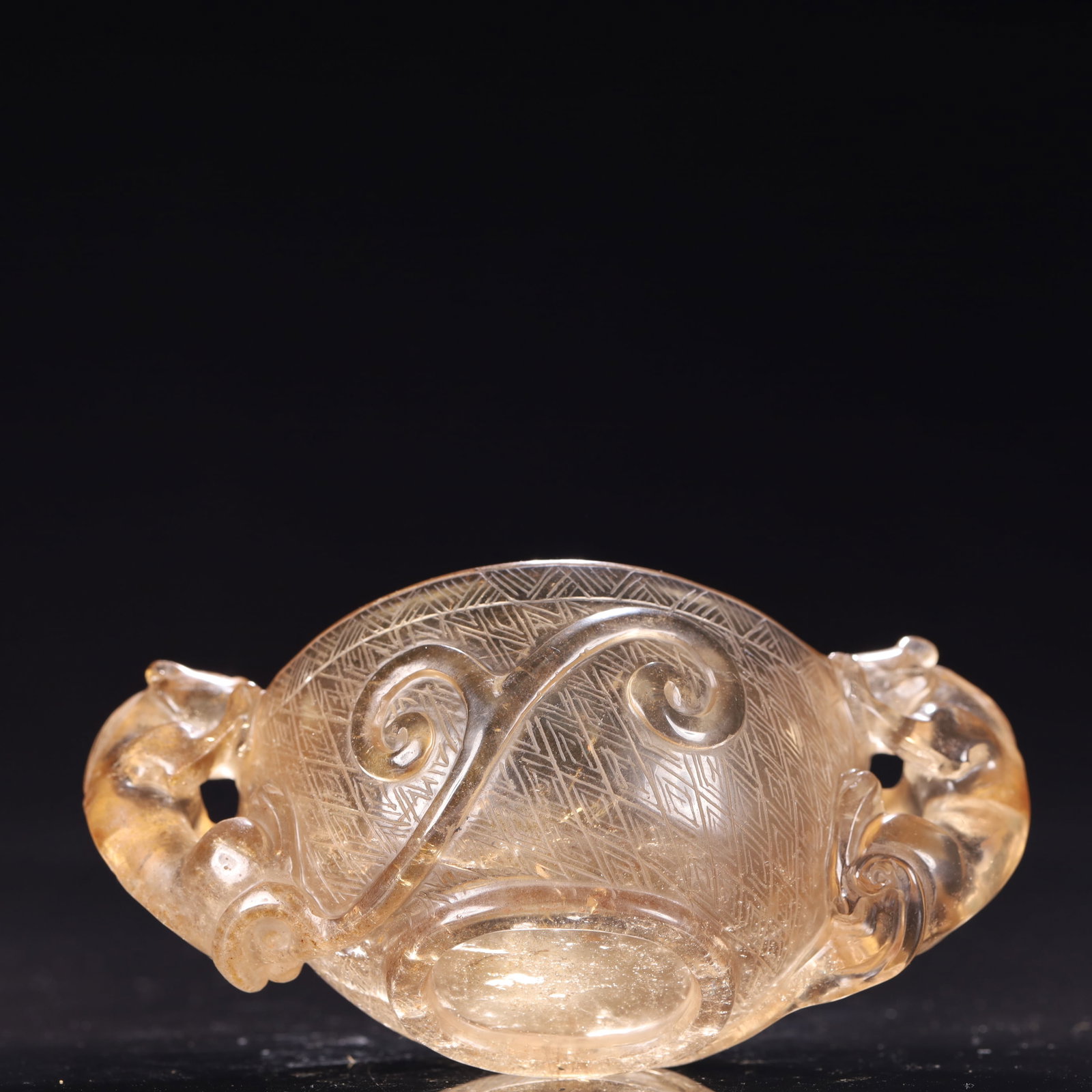 An Exquisite Crystal Chi-Dragon-Ears Cup - 9