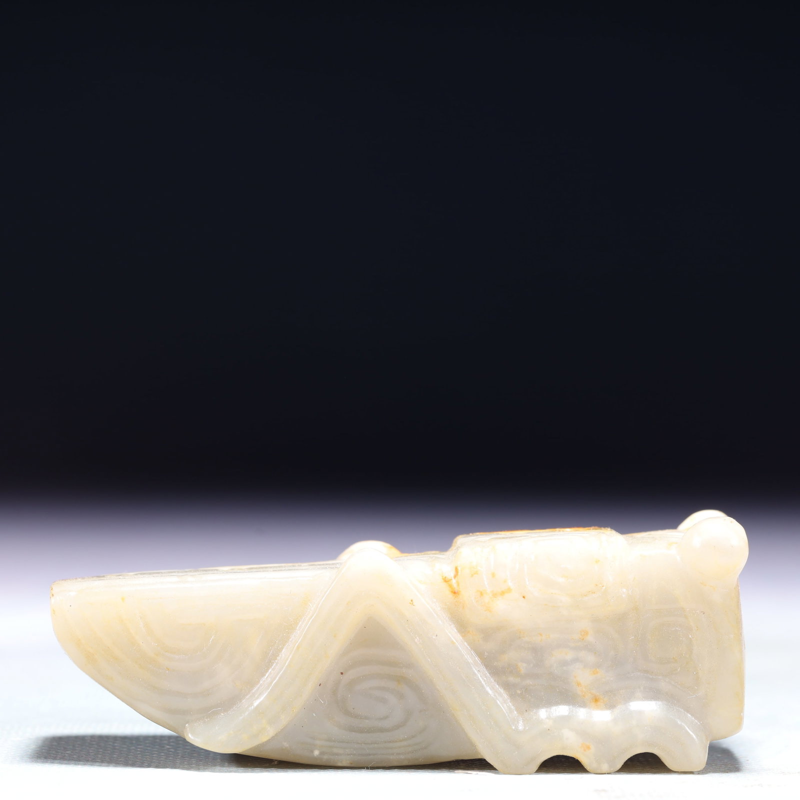 An Exquisite White Jade Cicada Ornament (1 of 8)